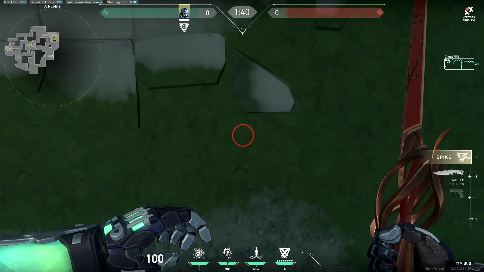 KAY/O Frag_Ment on Lotus Attack Site A — step 2 of 4: Aim — line up the shot