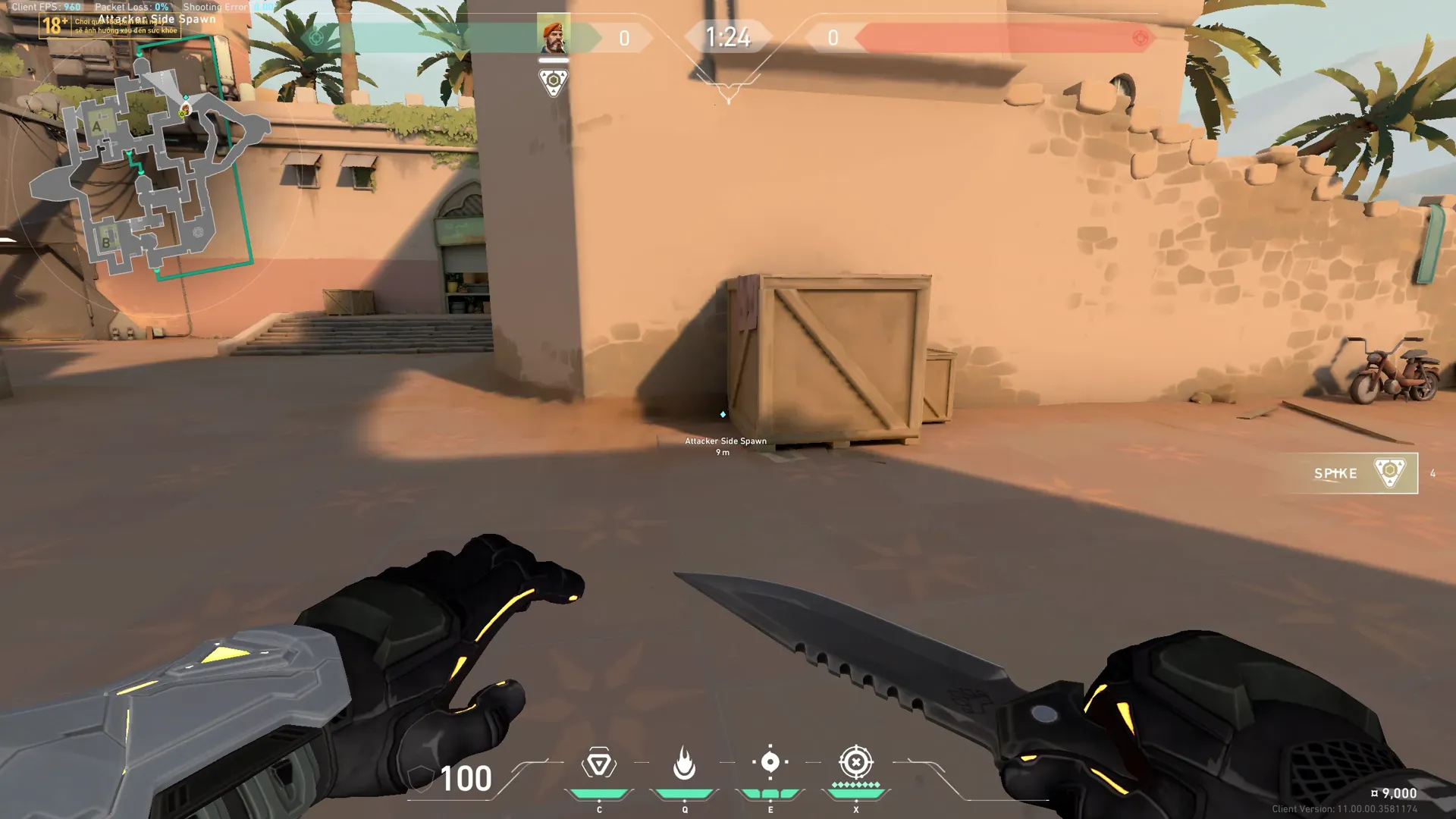 Brimstone Incendiary on Bind Attack Site A — step 1 of 3: Position — where to stand