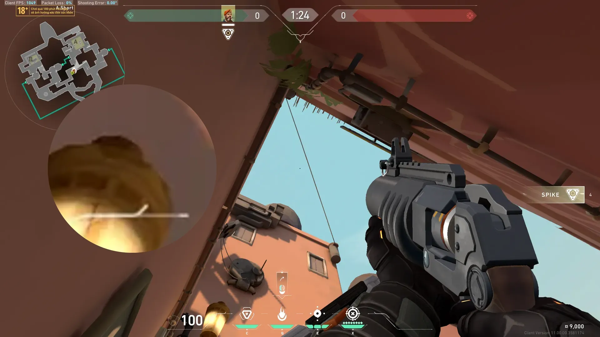 Brimstone Incendiary on Bind Attack Site A — step 2 of 3: Aim — line up the shot