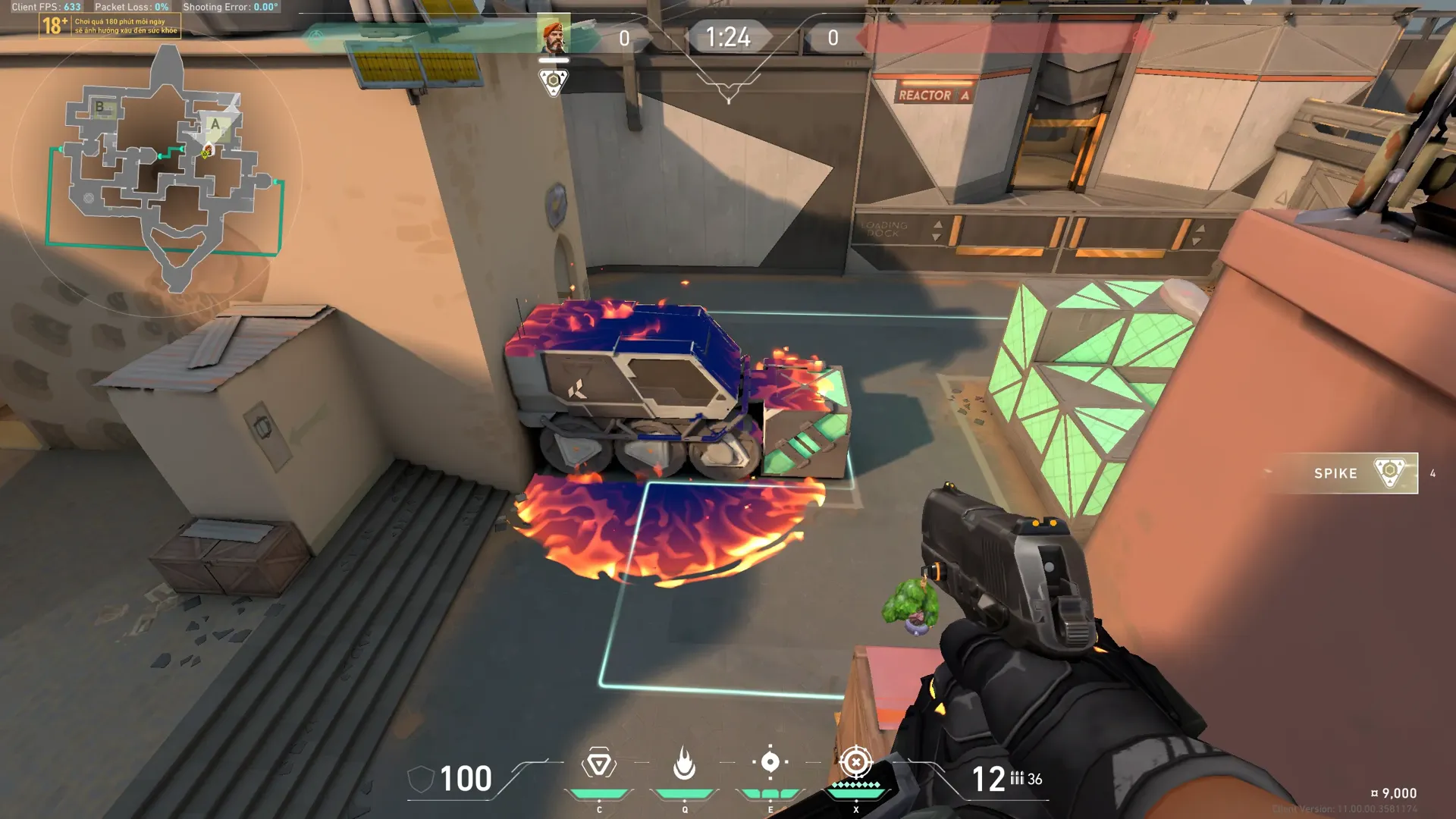 Brimstone Incendiary on Bind Attack Site A — step 3 of 3: Result