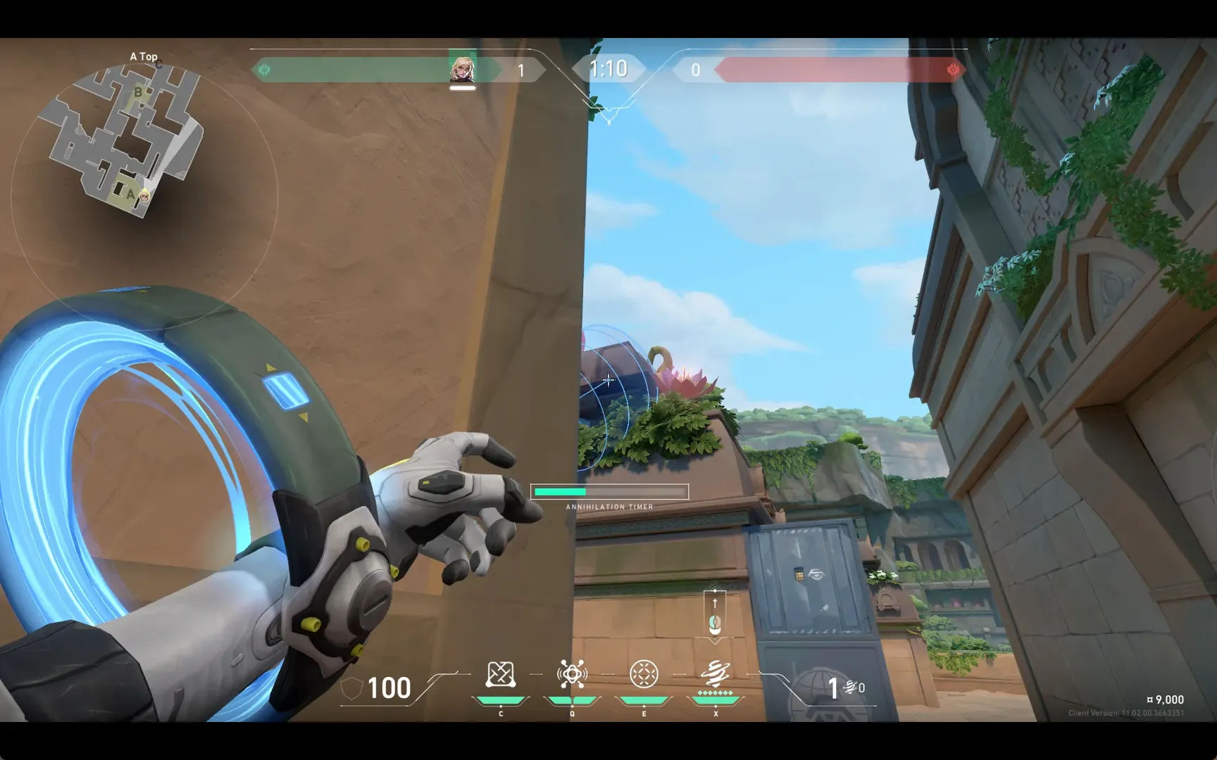 Deadlock Annihilation on Lotus Defense Site A — step 2 of 3: Aim — line up the shot