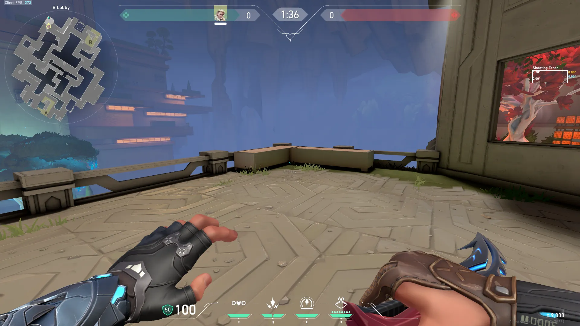 Tower Scan B Site Attacking — Sova lineup on Abyss