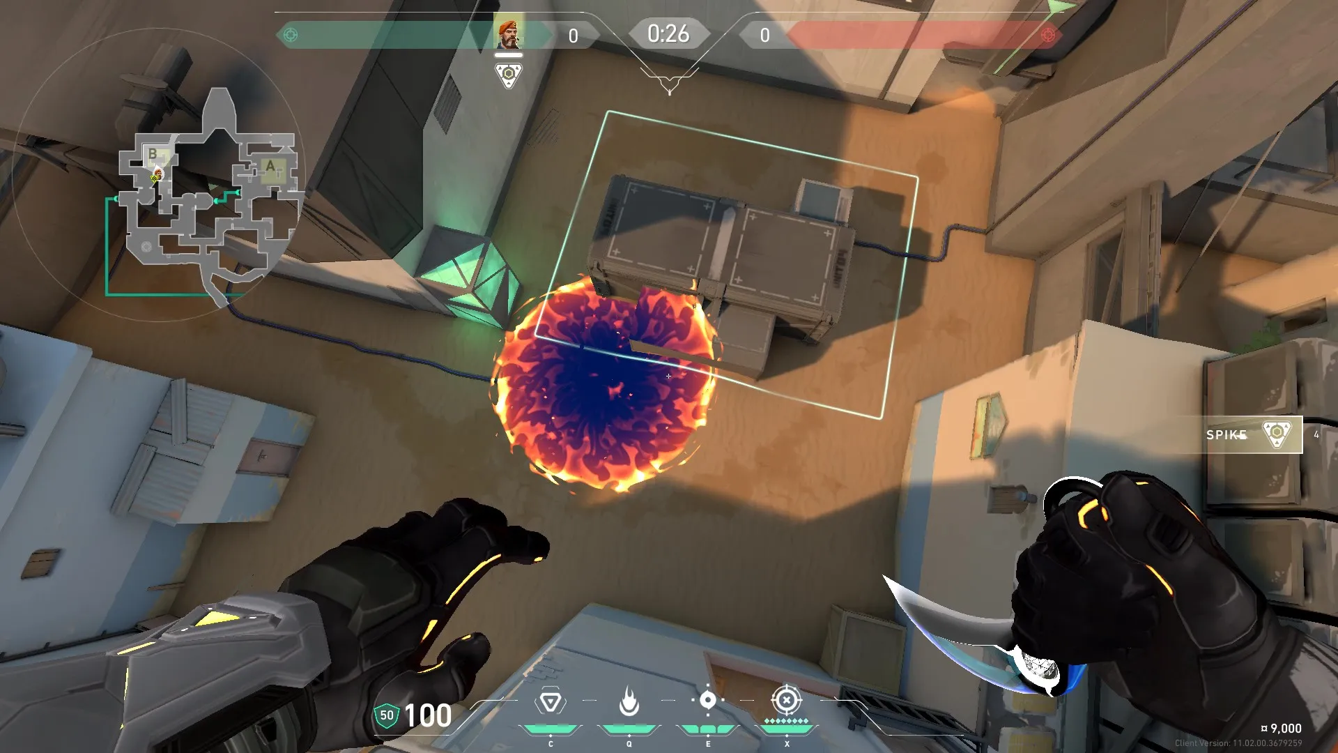 Brimstone Incendiary on Bind Attack Site B — step 2 of 2: Result