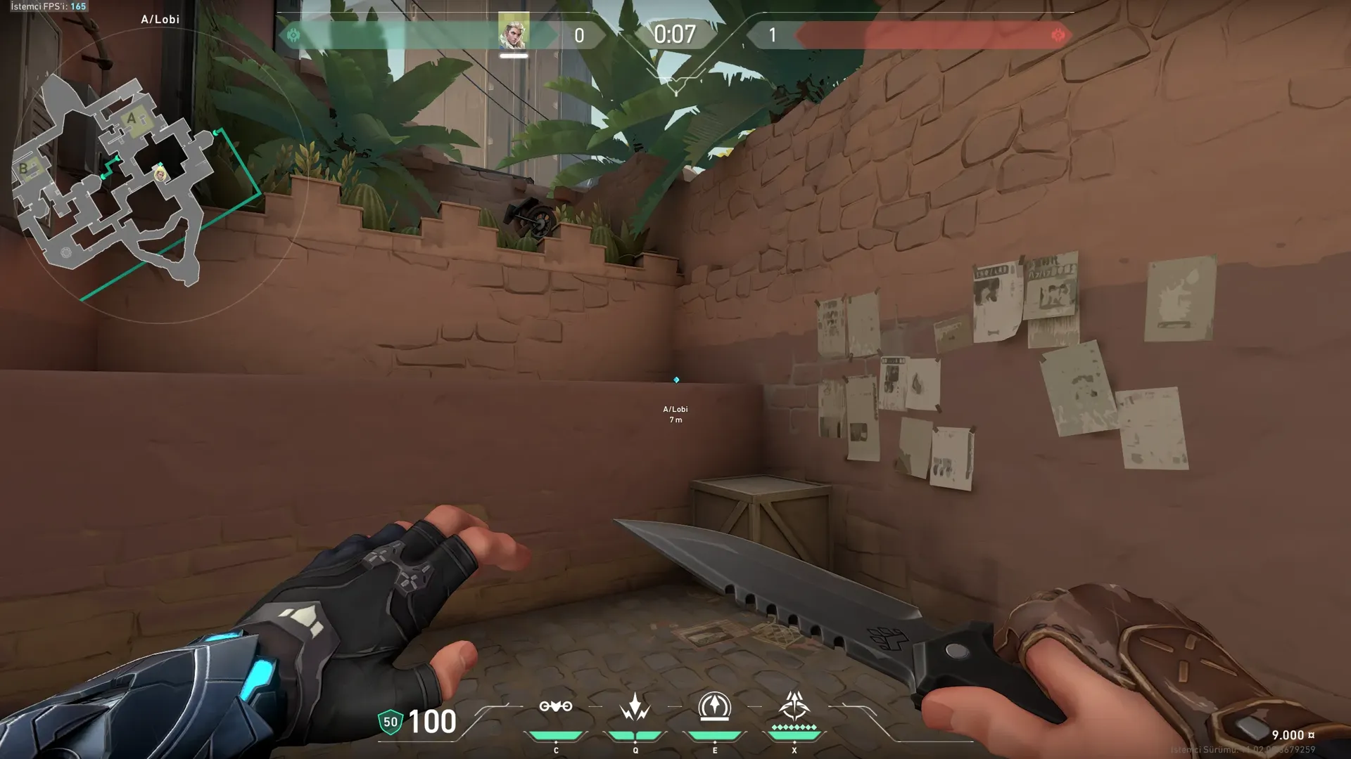Sova Shock Bolt on Bind Attack Site A — step 2 of 5: Aim — line up the shot