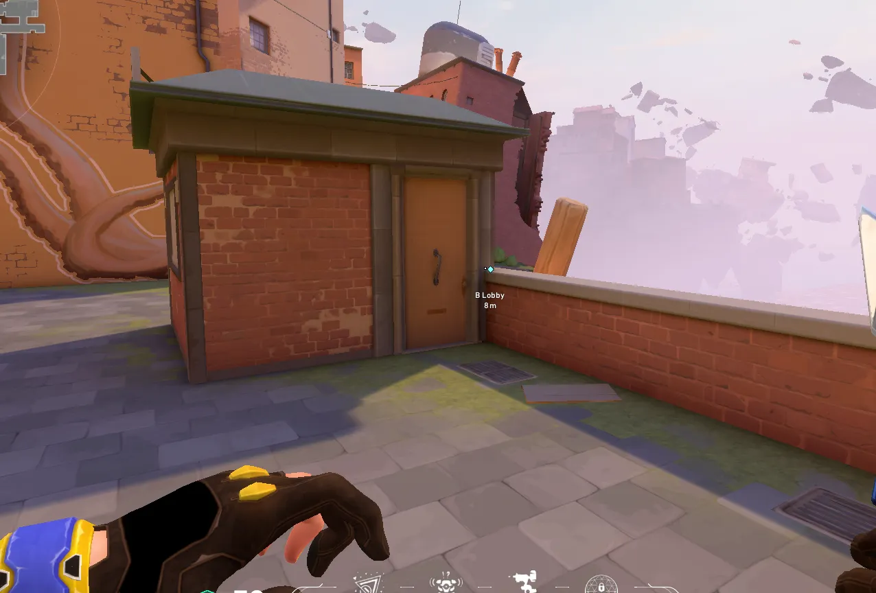 Killjoy Nanoswarm on Ascent Attack Site B — step 1 of 4: Position — where to stand