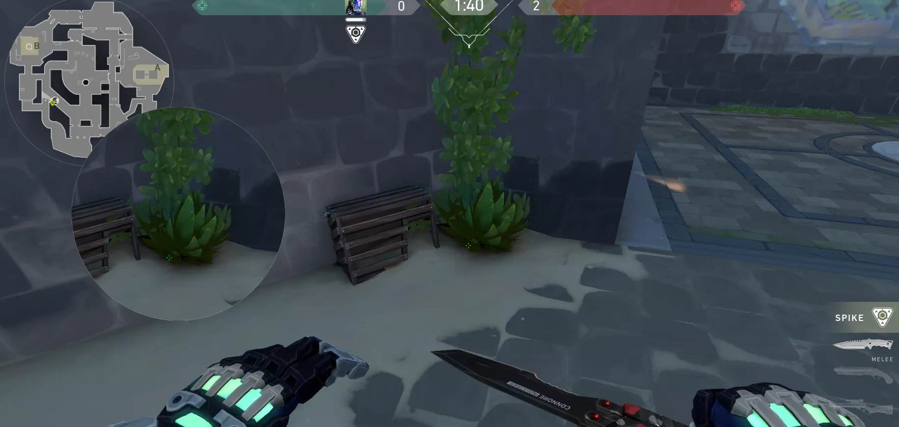 KAY/O Zero_Point on Breeze Attack Site A — step 1 of 4: Position — where to stand