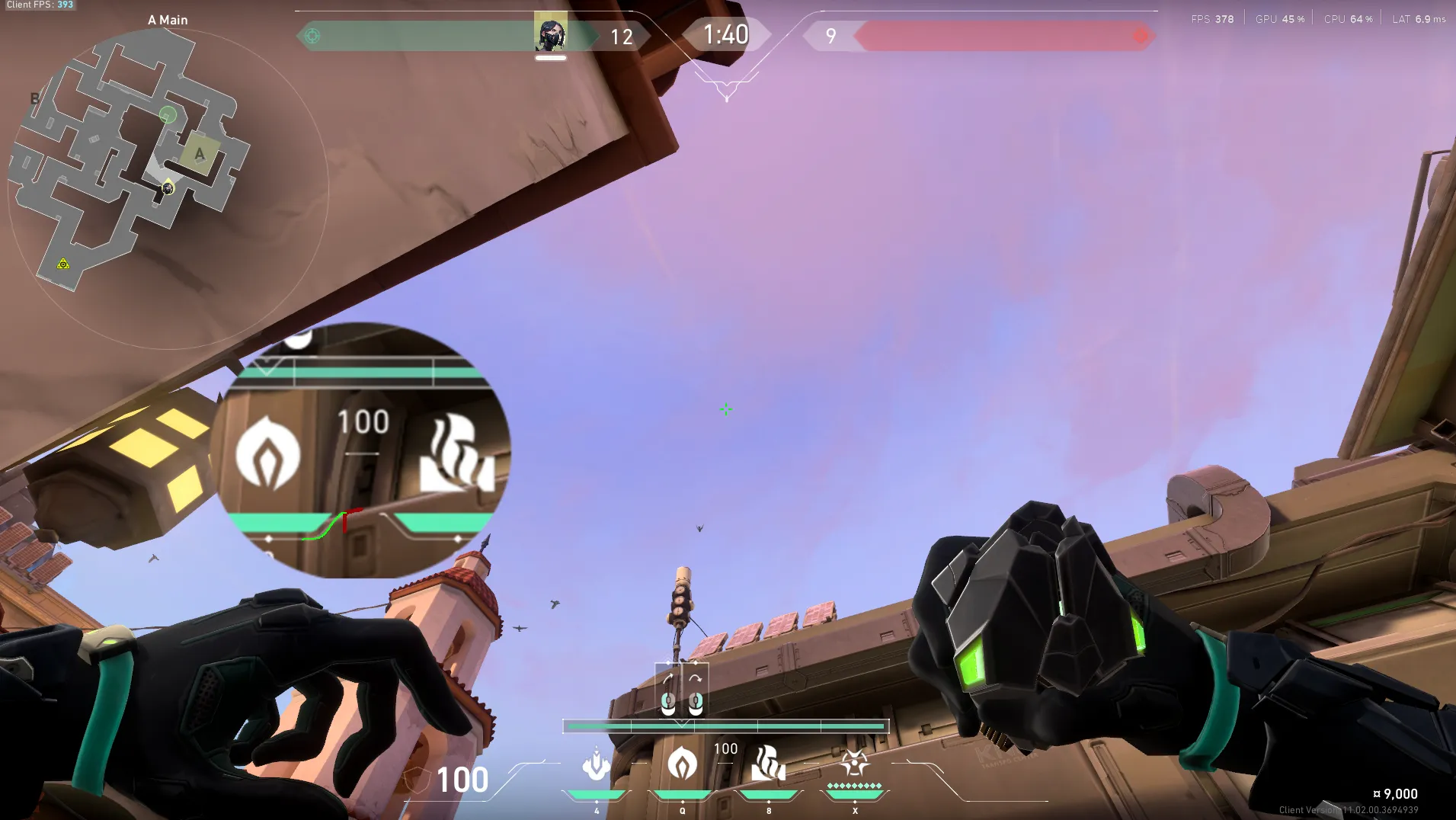 Viper Poison Cloud on Sunset Attack Site A — step 2 of 3: Aim — line up the shot