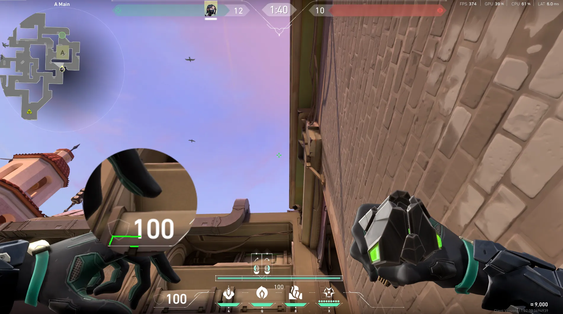 Viper Poison Cloud on Sunset Attack Site A — step 2 of 3: Aim — line up the shot