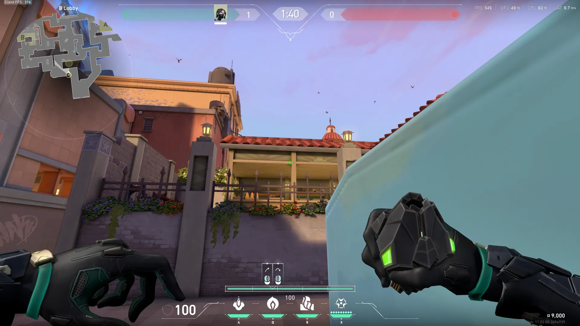 Viper Poison Cloud on Sunset Attack Mid — step 2 of 3: Aim — line up the shot