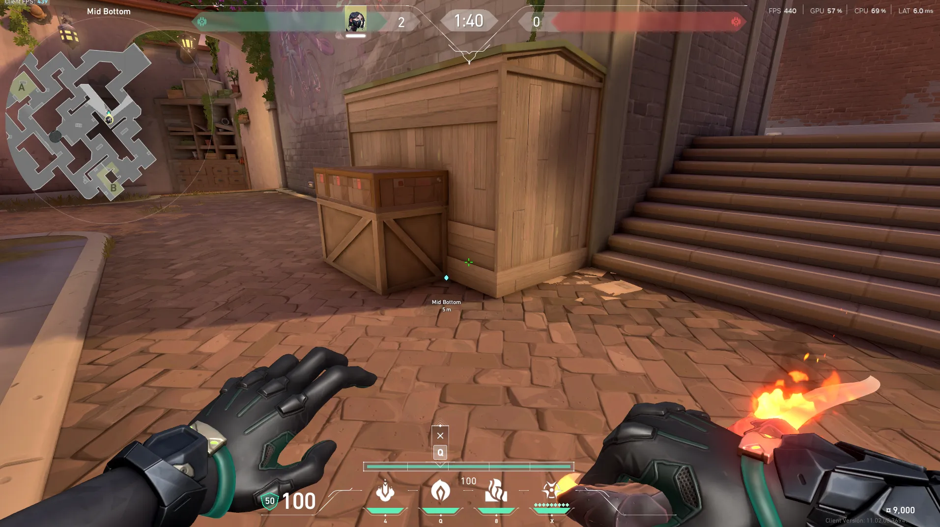 Viper Poison Cloud on Sunset Attack Mid — step 1 of 3: Position — where to stand