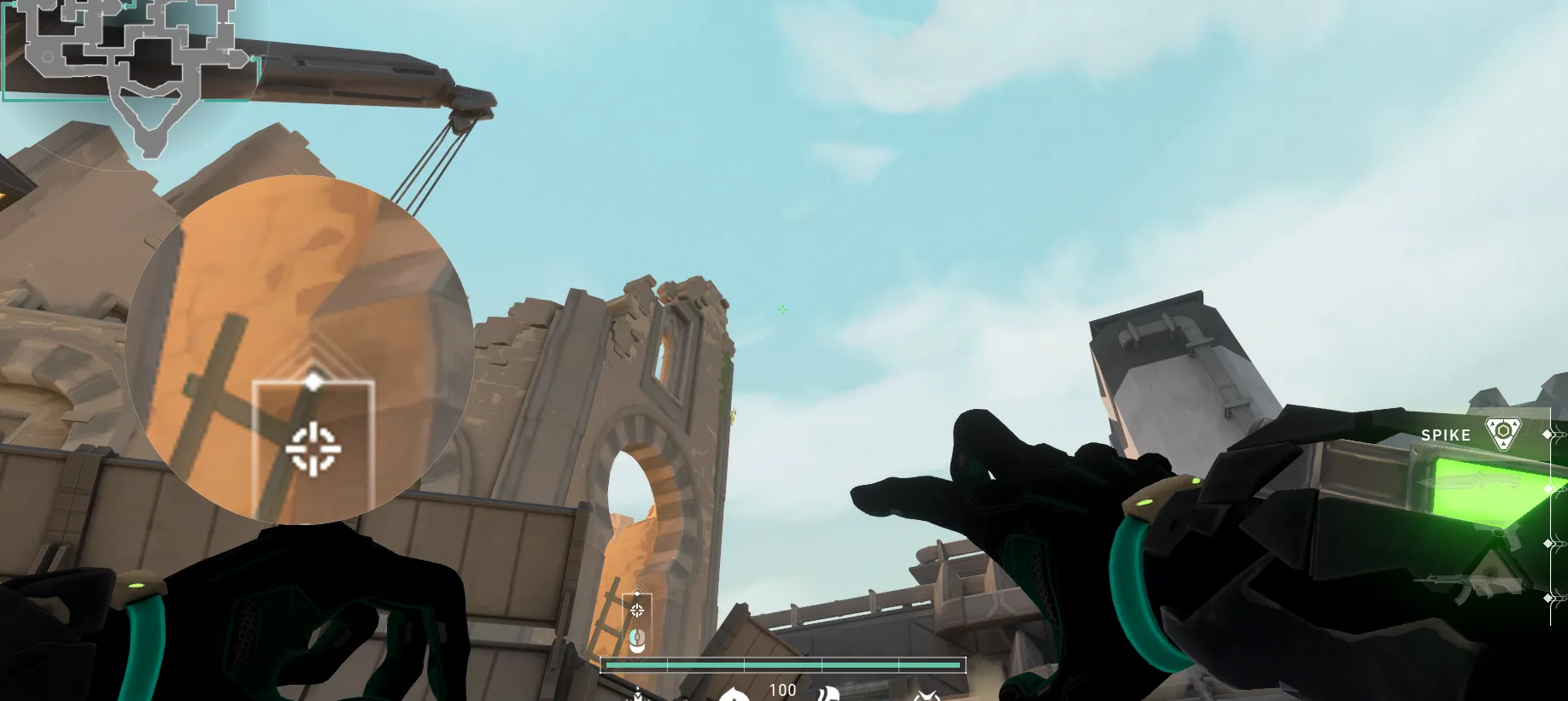 Viper Snake Bite on Bind Defense Site B — step 2 of 3: Aim — line up the shot