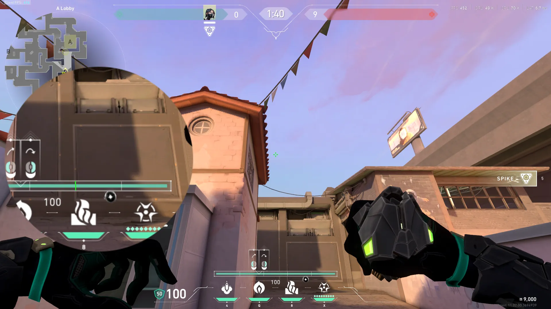 Viper Poison Cloud on Sunset Attack Site A — step 2 of 3: Aim — line up the shot