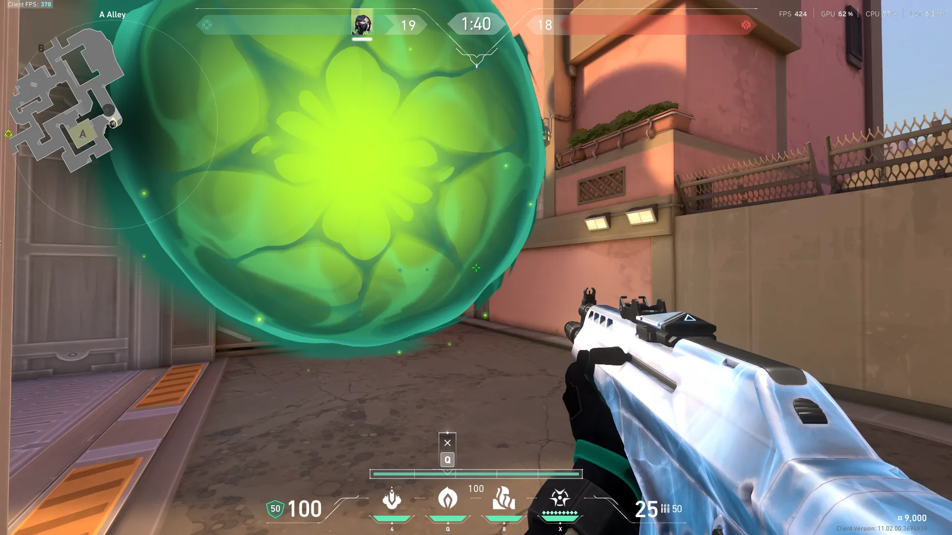 Viper Poison Cloud on Sunset Attack Site A — step 5 of 6: Aim — line up the shot