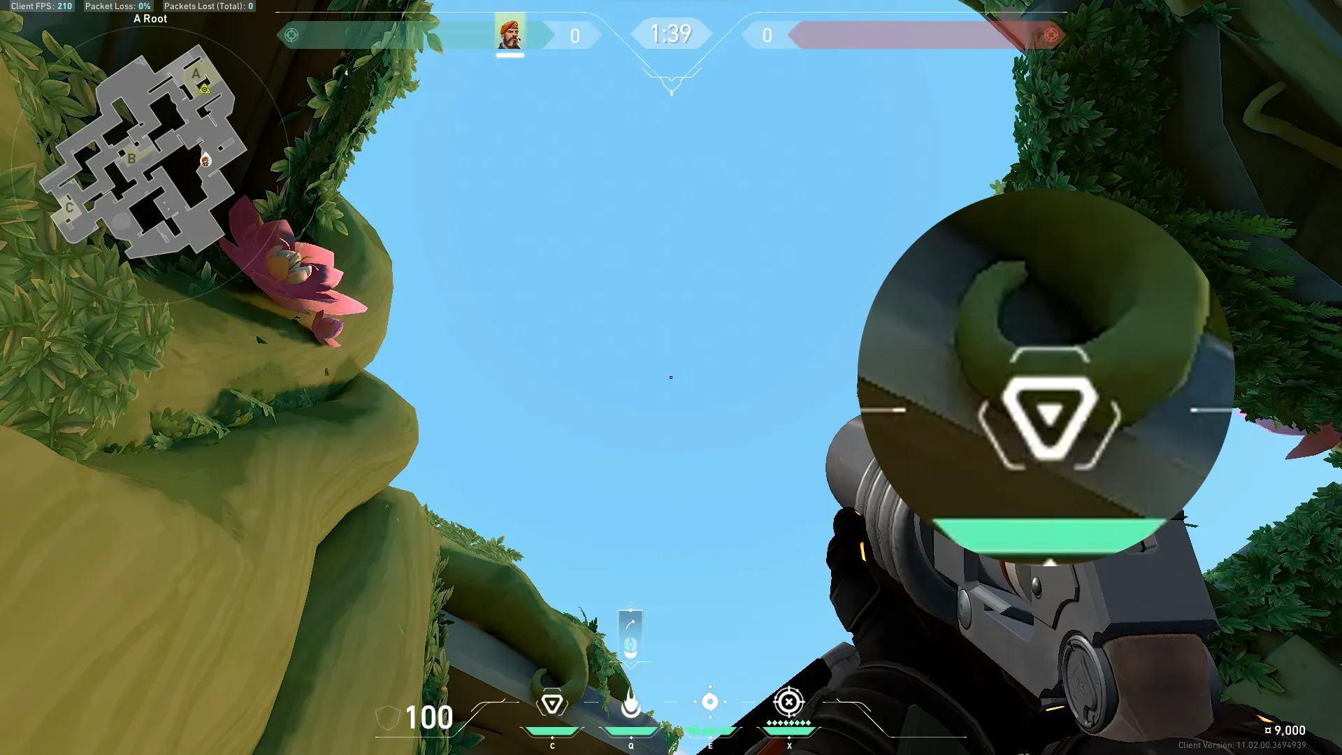 Brimstone Incendiary on Lotus Attack Site A — step 2 of 3: Aim — line up the shot