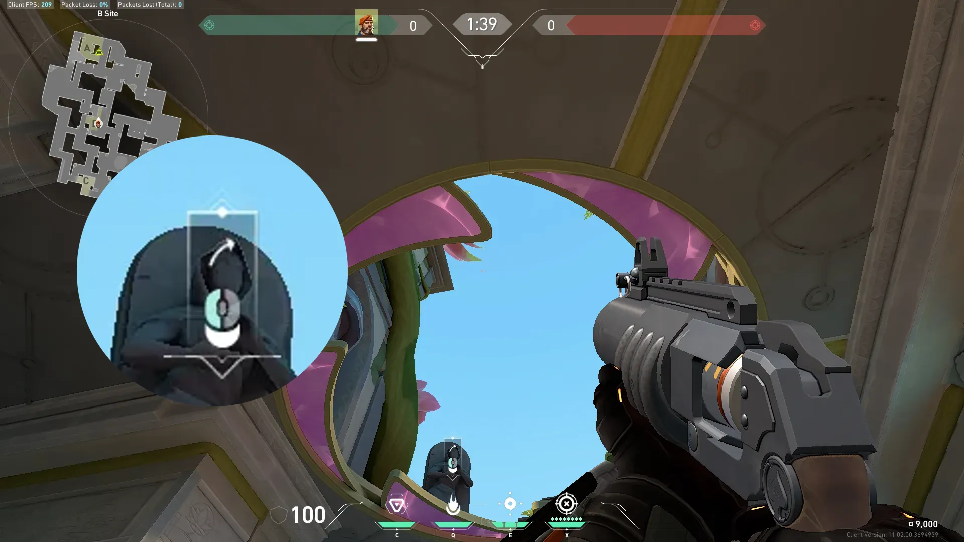 Brimstone Incendiary on Lotus Defense Site A — step 2 of 3: Aim — line up the shot
