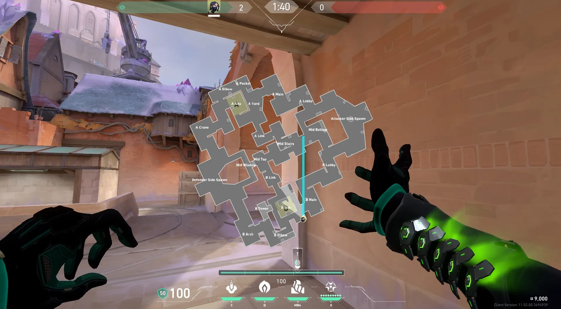 Viper Toxic Screen on Corrode Attack Mid — step 5 of 10: Aim — line up the shot