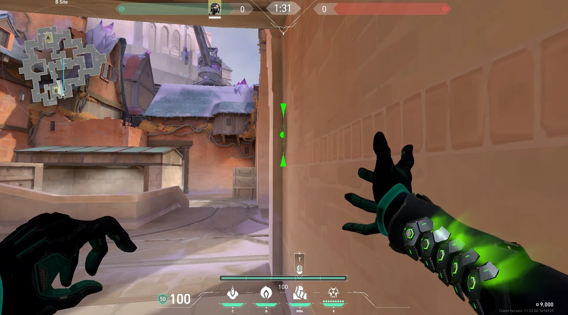Viper Toxic Screen on Corrode Attack Mid — step 2 of 8: Aim — line up the shot