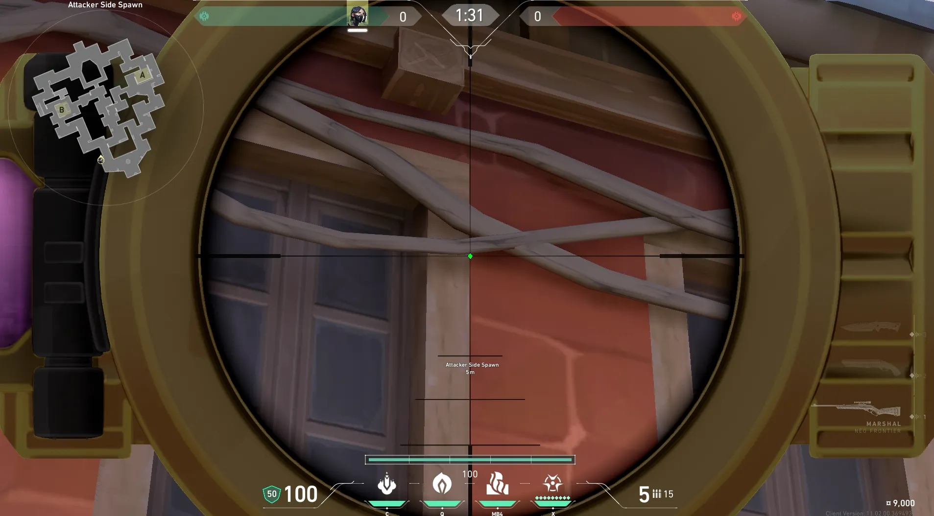 Viper Poison Cloud on Corrode Attack Mid — step 3 of 4: Aim — line up the shot