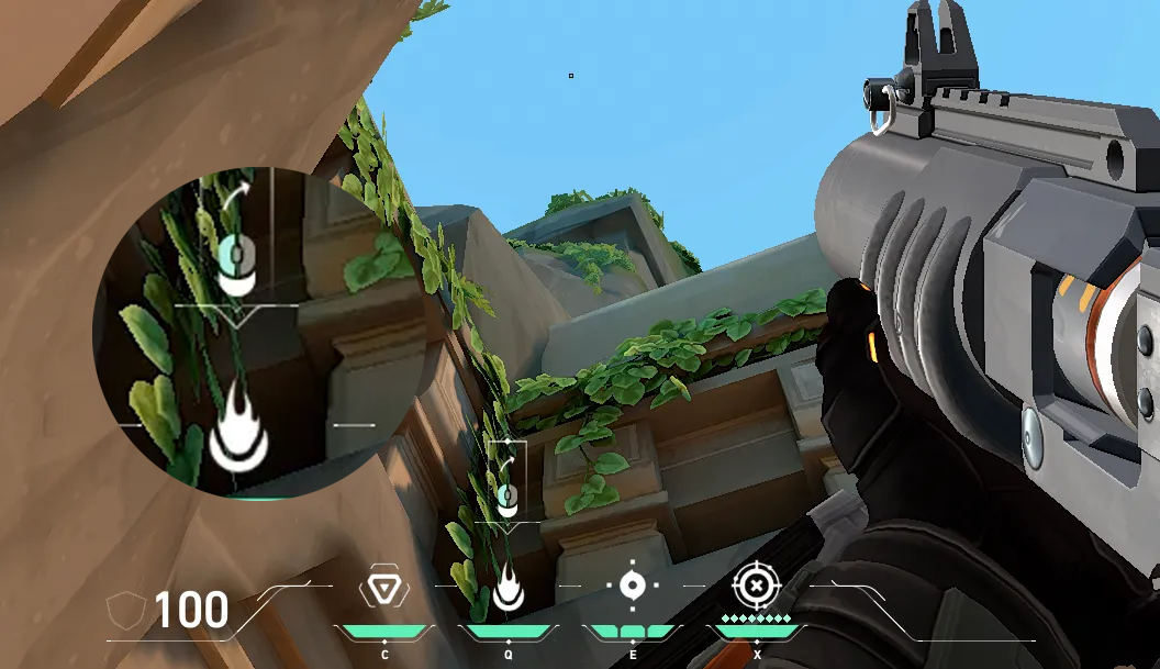Brimstone Incendiary on Lotus Attack Site C — step 2 of 3: Aim — line up the shot