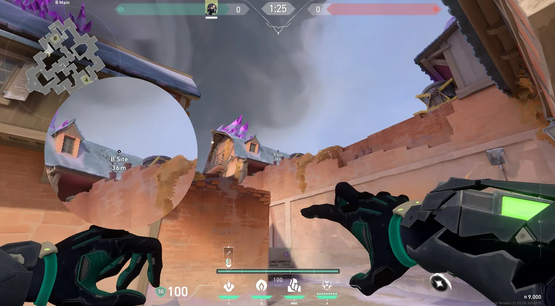 Viper Snake Bite on Corrode Attack Site B — step 3 of 5: Aim — line up the shot