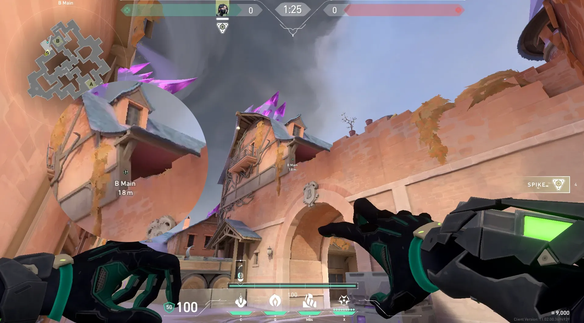 Viper Snake Bite on Corrode Attack Site B — step 2 of 3: Aim — line up the shot