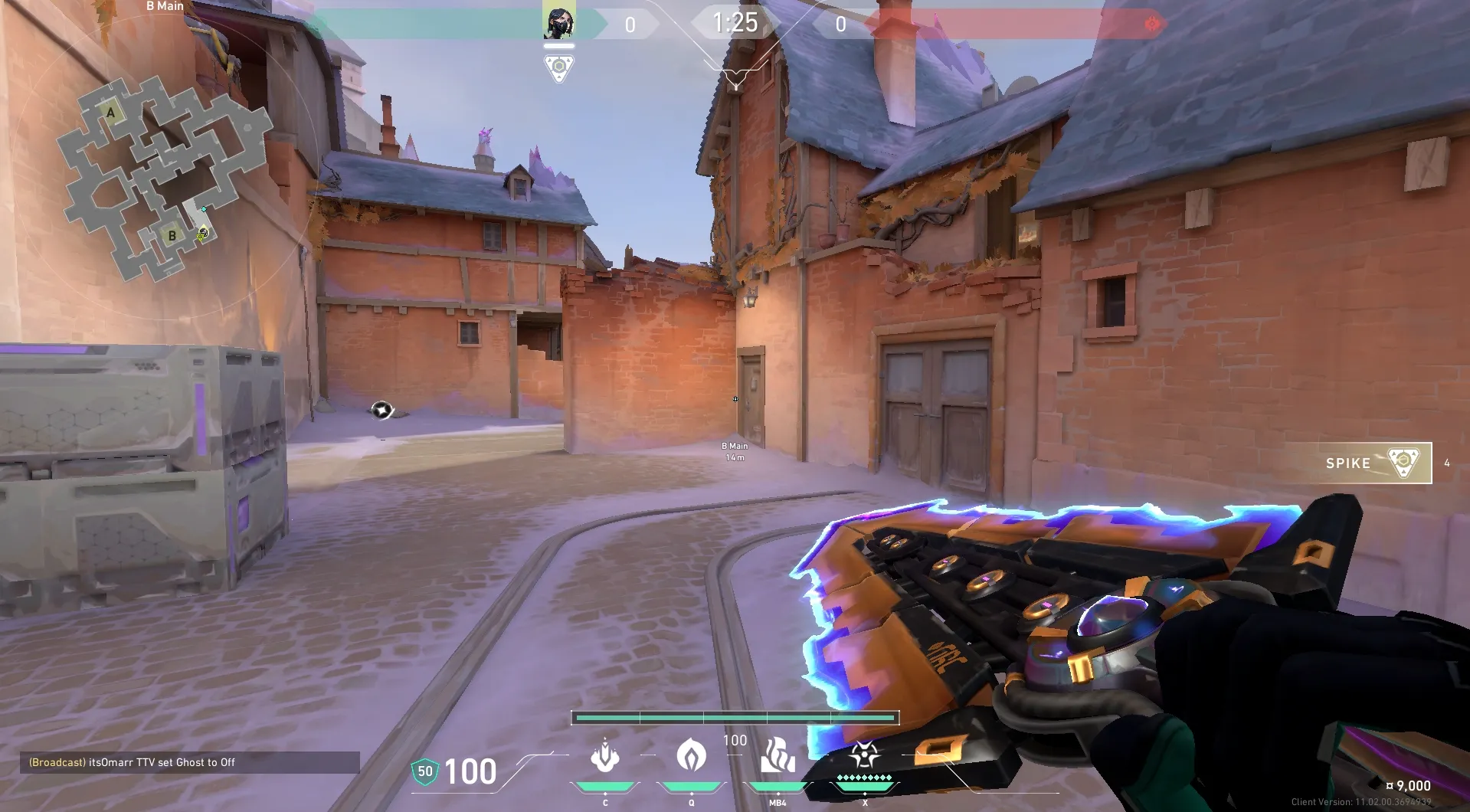 Viper Snake Bite on Corrode Attack Site B — step 1 of 4: Position — where to stand