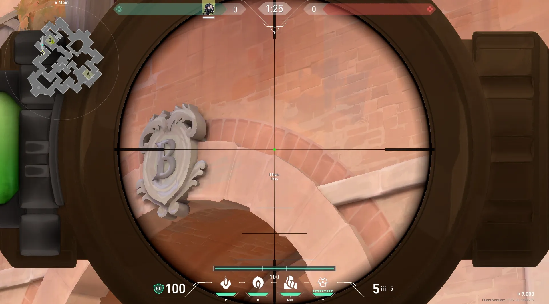 Viper Snake Bite on Corrode Attack Site B — step 3 of 4: Aim — line up the shot