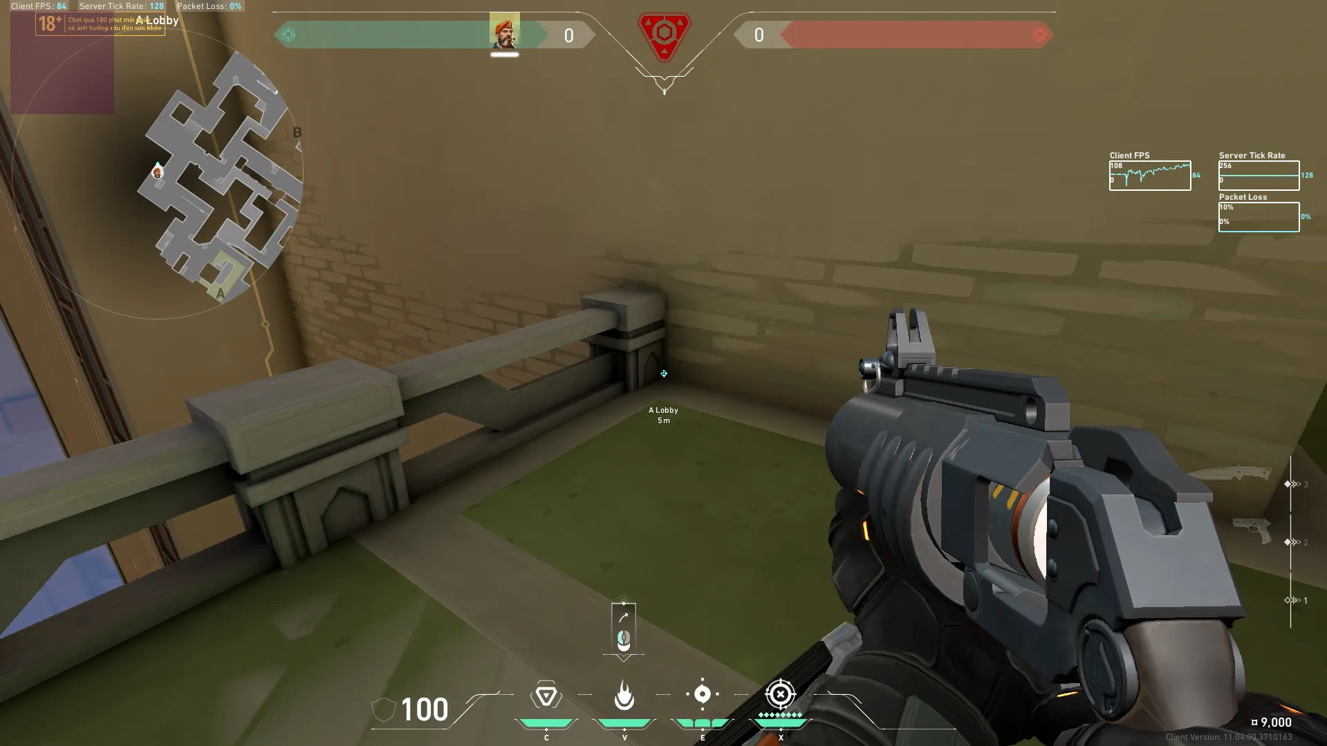 Brimstone Incendiary on Abyss Attack Site A — step 1 of 3: Position — where to stand
