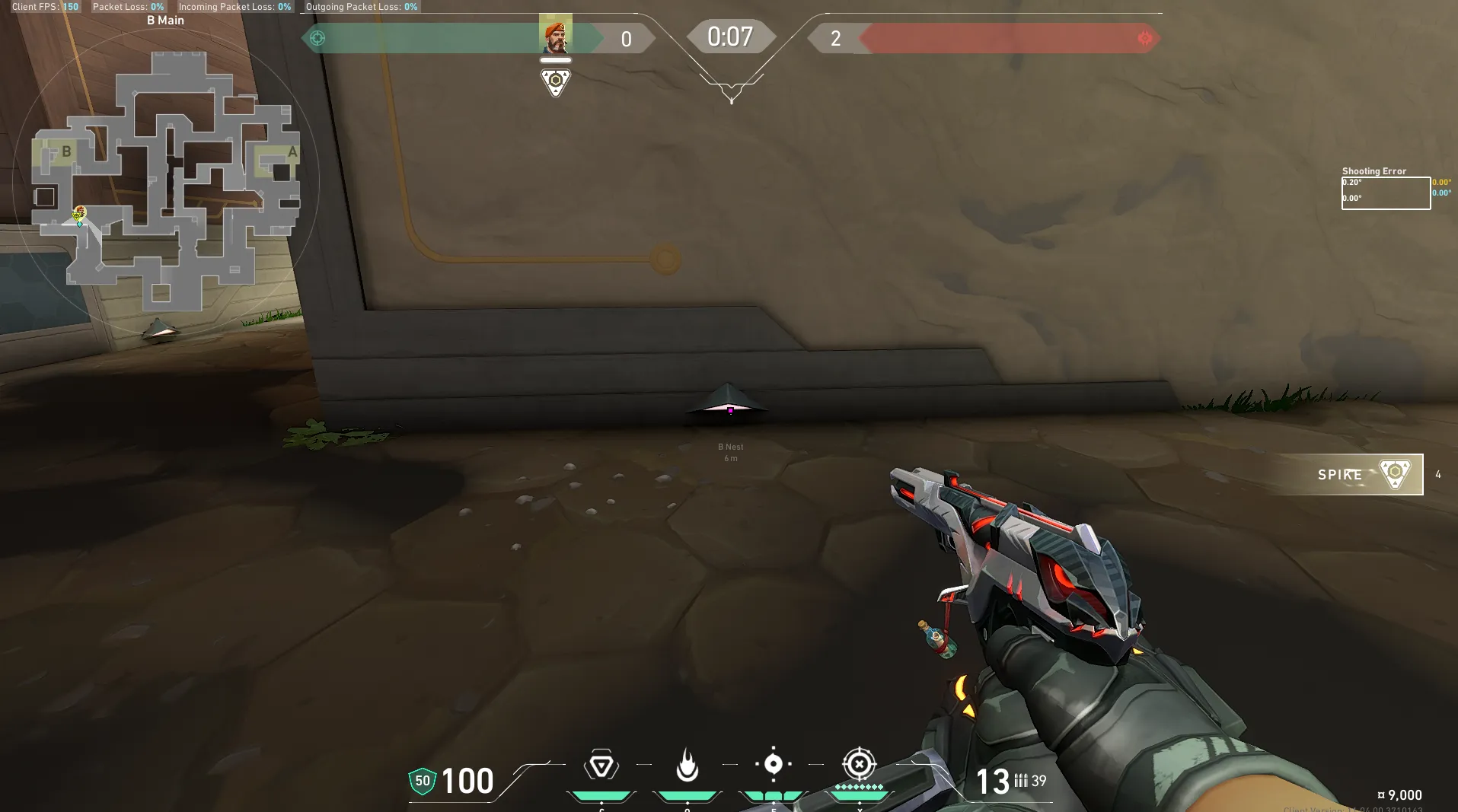 Brimstone Incendiary on Abyss Attack Site B — step 1 of 3: Position — where to stand