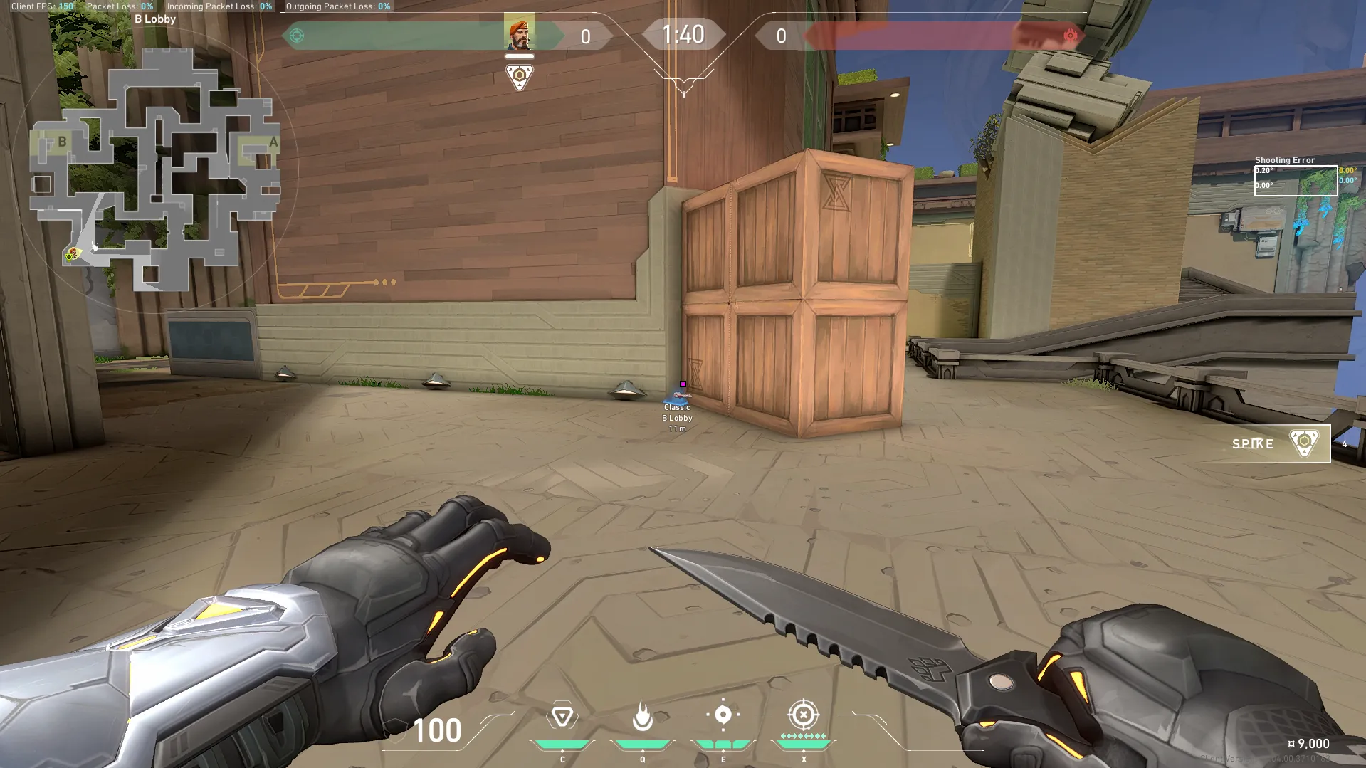 Brimstone Incendiary on Abyss Attack Site B — step 1 of 3: Position — where to stand