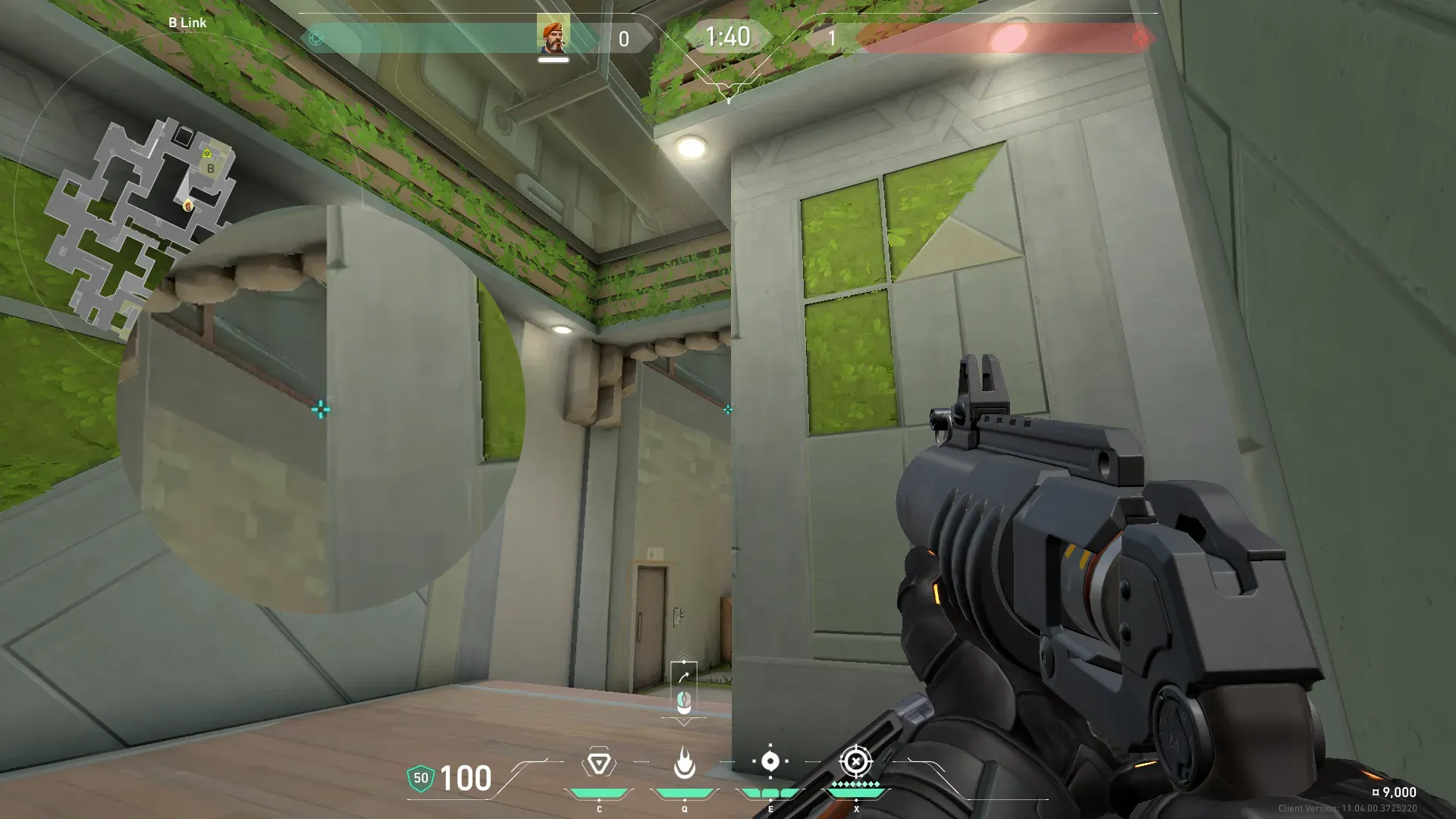 Brimstone Incendiary on Abyss Defense Site B — step 2 of 3: Aim — line up the shot