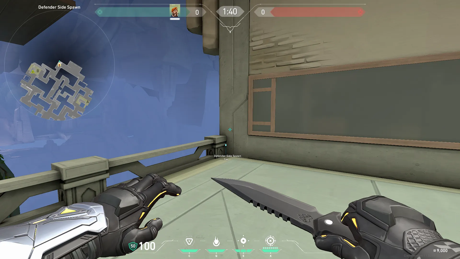 Brimstone Incendiary on Abyss Attack Site B — step 1 of 3: Position — where to stand