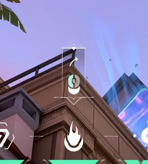 Brimstone Incendiary on Sunset Attack Site B — step 2 of 4: Aim — line up the shot