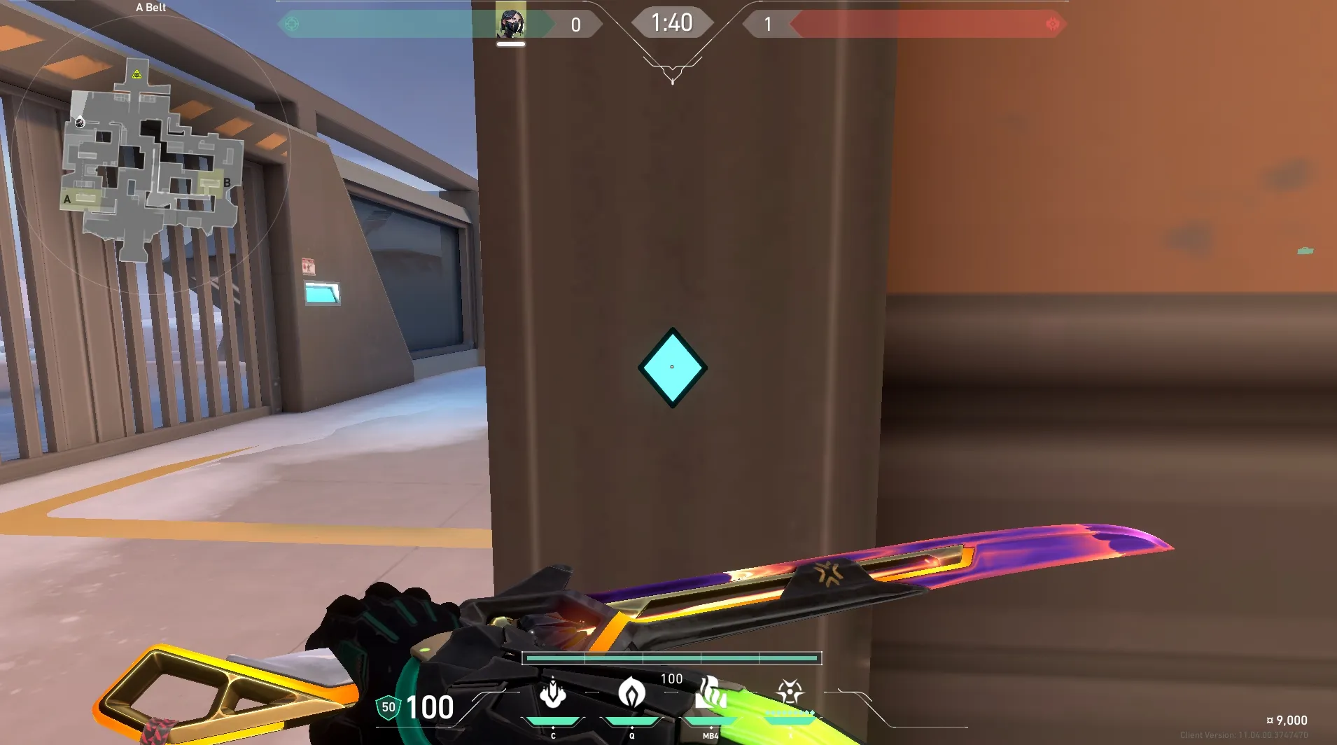 Viper Poison Cloud on Icebox Attack Site A — step 2 of 5: Aim — line up the shot
