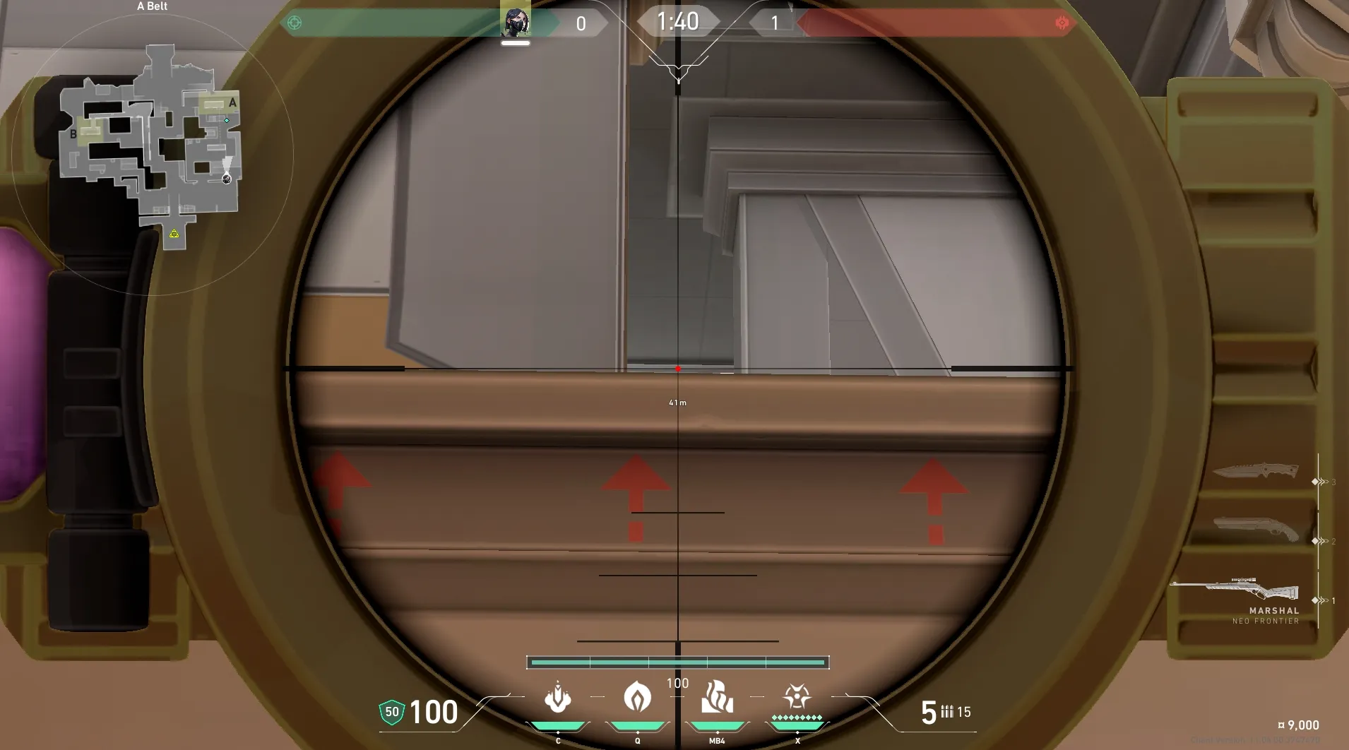 Viper Poison Cloud on Icebox Attack Site A — step 4 of 5: Aim — line up the shot