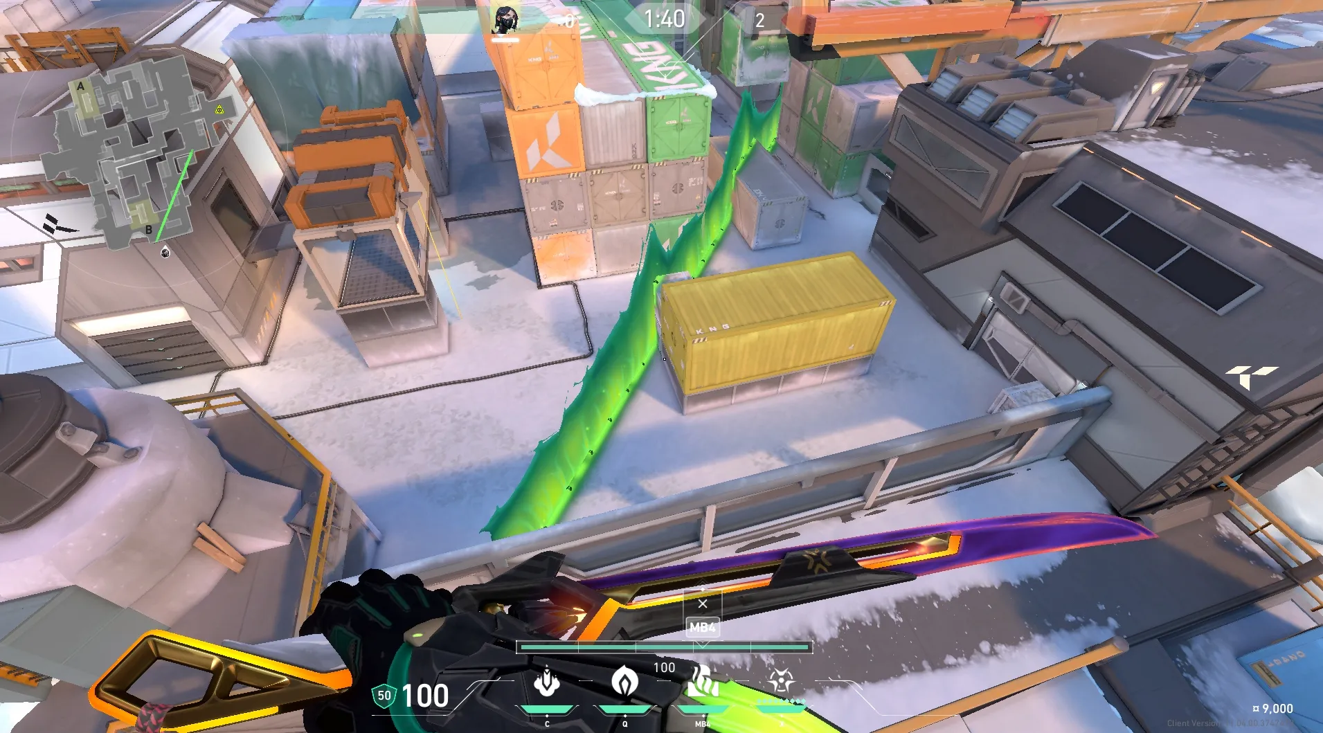 Viper Toxic Screen on Icebox Defense Site B — step 5 of 6: Aim — line up the shot