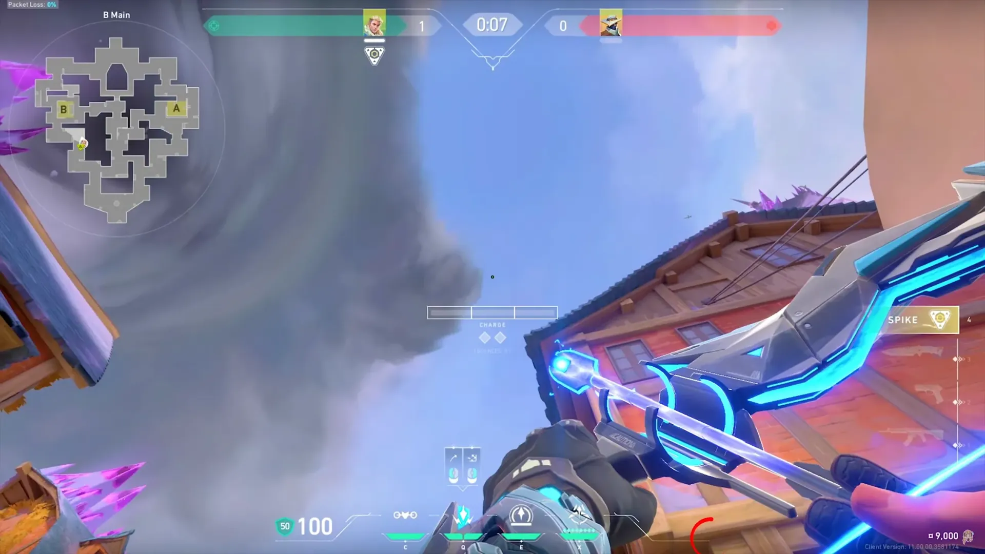 Sova Shock Bolt on Corrode Attack Site B — step 2 of 4: Aim — line up the shot