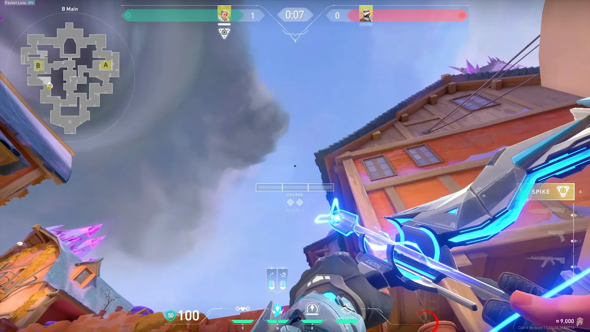 Sova Shock Bolt on Corrode Attack Site B — step 3 of 4: Aim — line up the shot