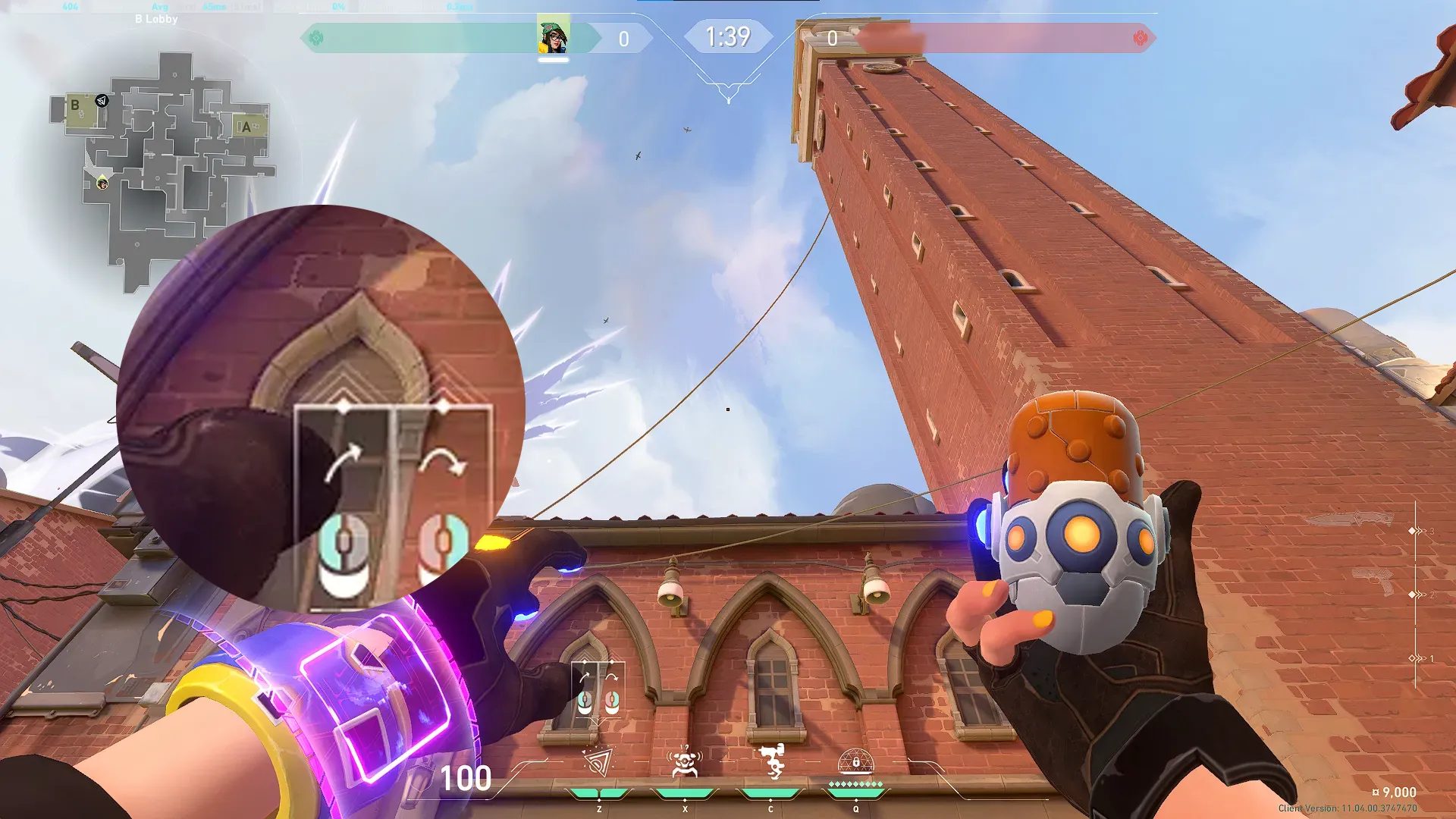 Killjoy Nanoswarm on Ascent Attack Site B — step 3 of 4: Aim — line up the shot