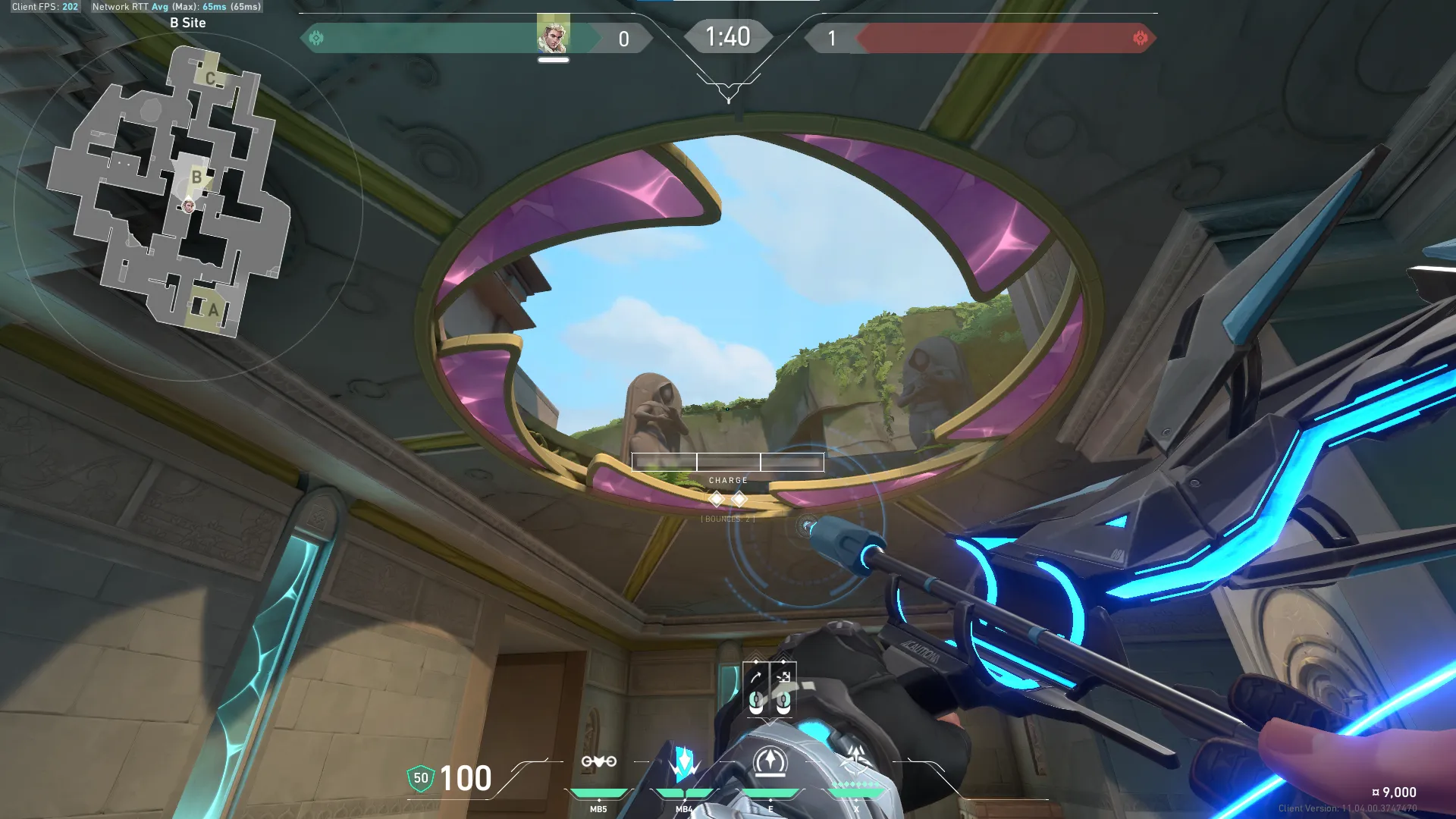 Sova Recon Bolt on Lotus Defense Site A — step 2 of 6: Aim — line up the shot