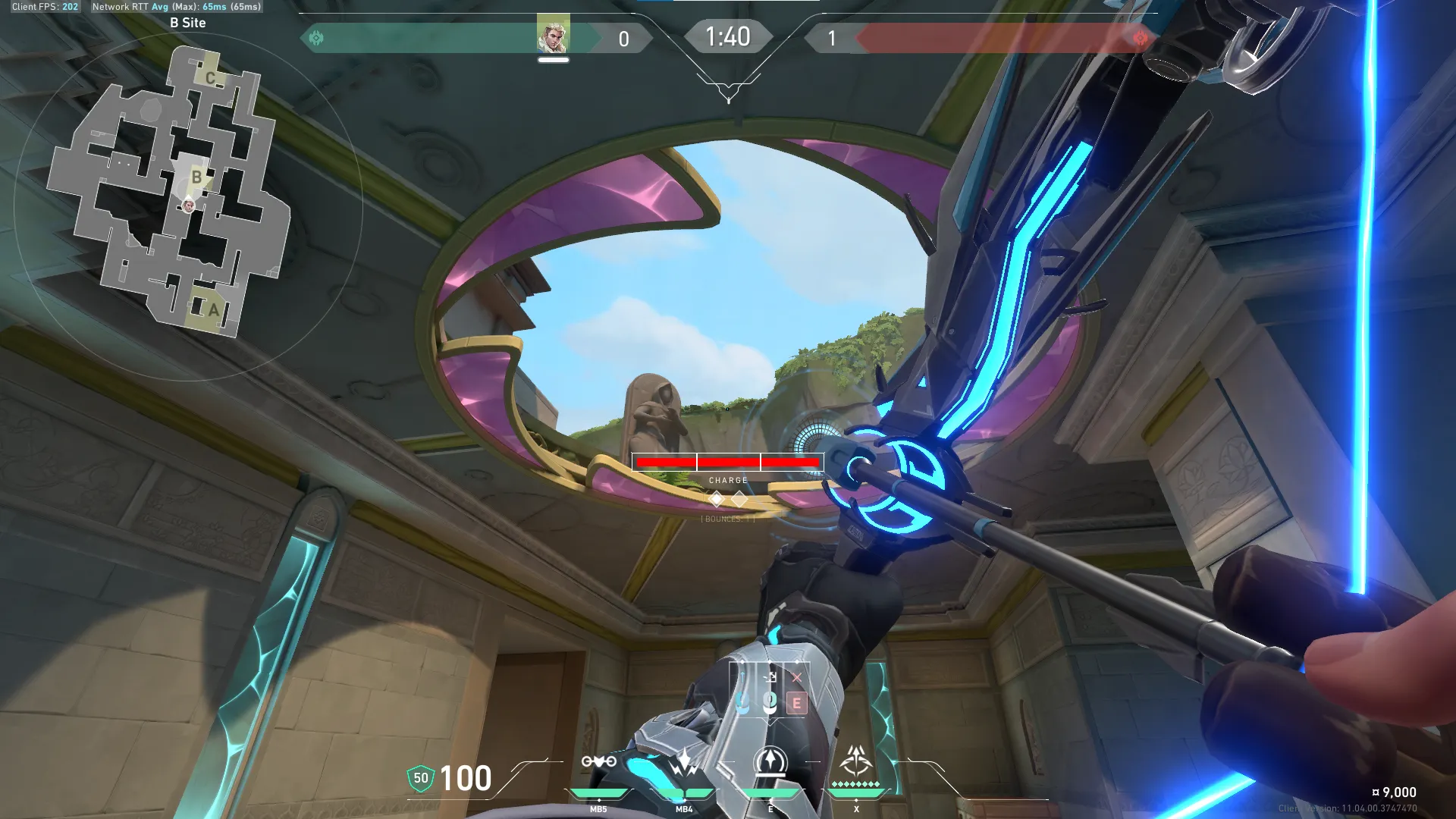 Sova Recon Bolt on Lotus Defense Site A — step 4 of 6: Aim — line up the shot