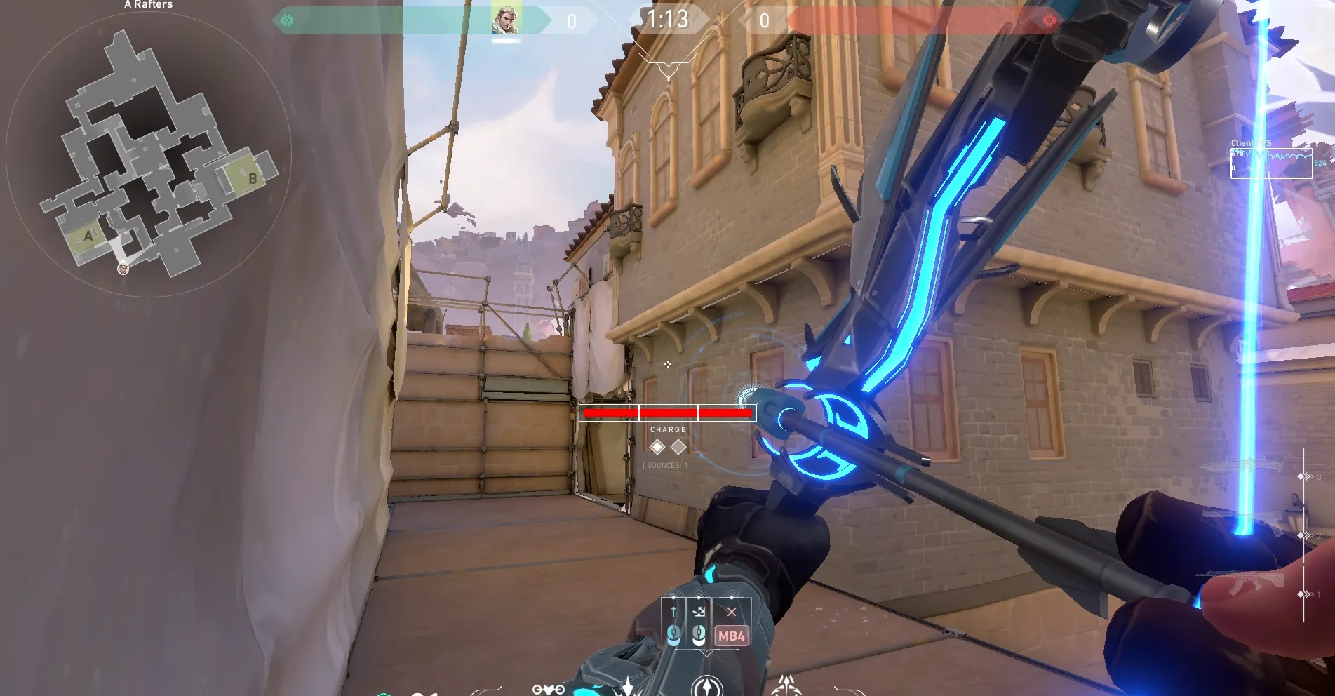 Sova Recon Bolt on Ascent Defense Site A — step 1 of 3: Position — where to stand