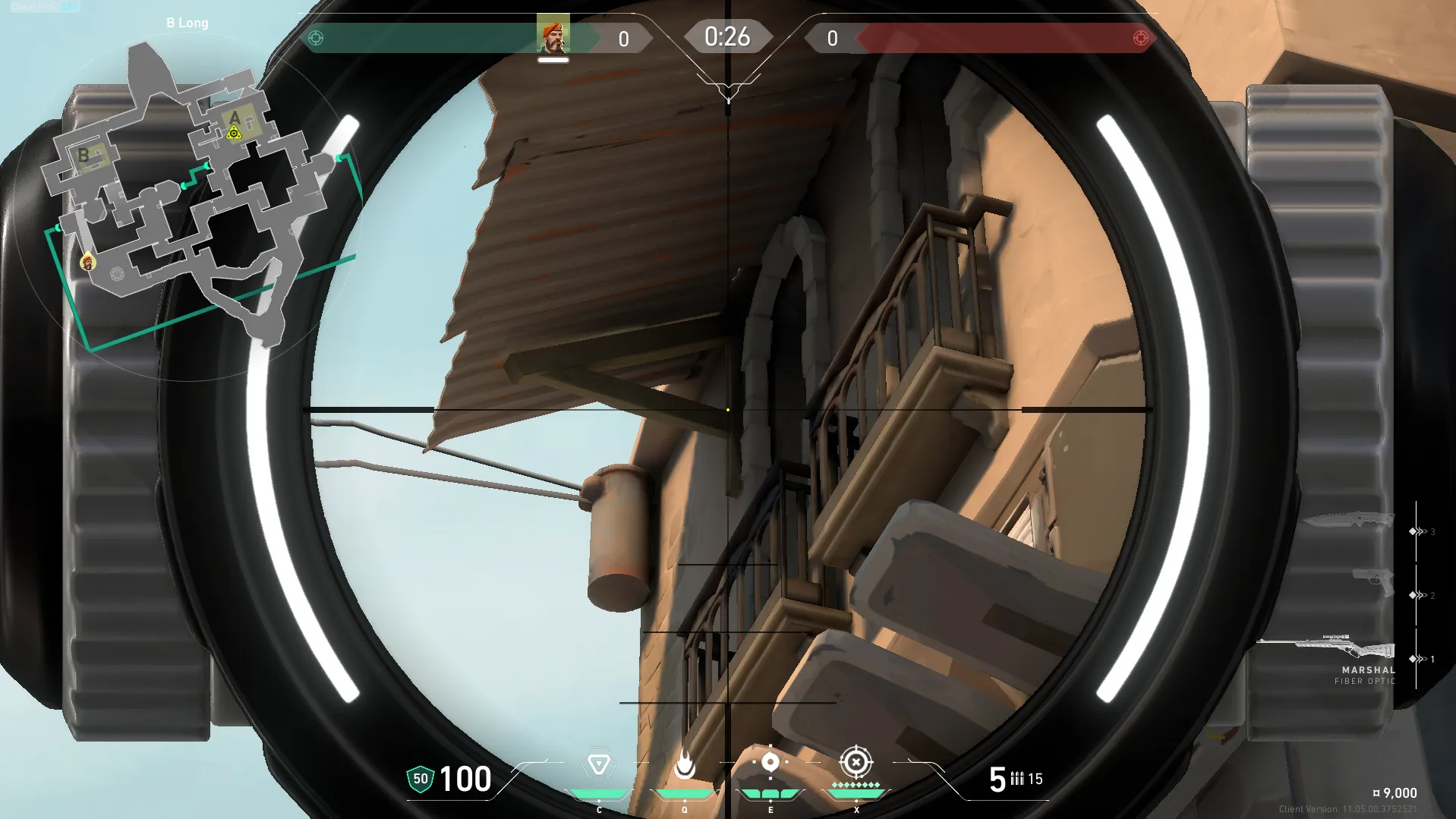Brimstone Incendiary on Bind Attack Site B — step 2 of 4: Aim — line up the shot