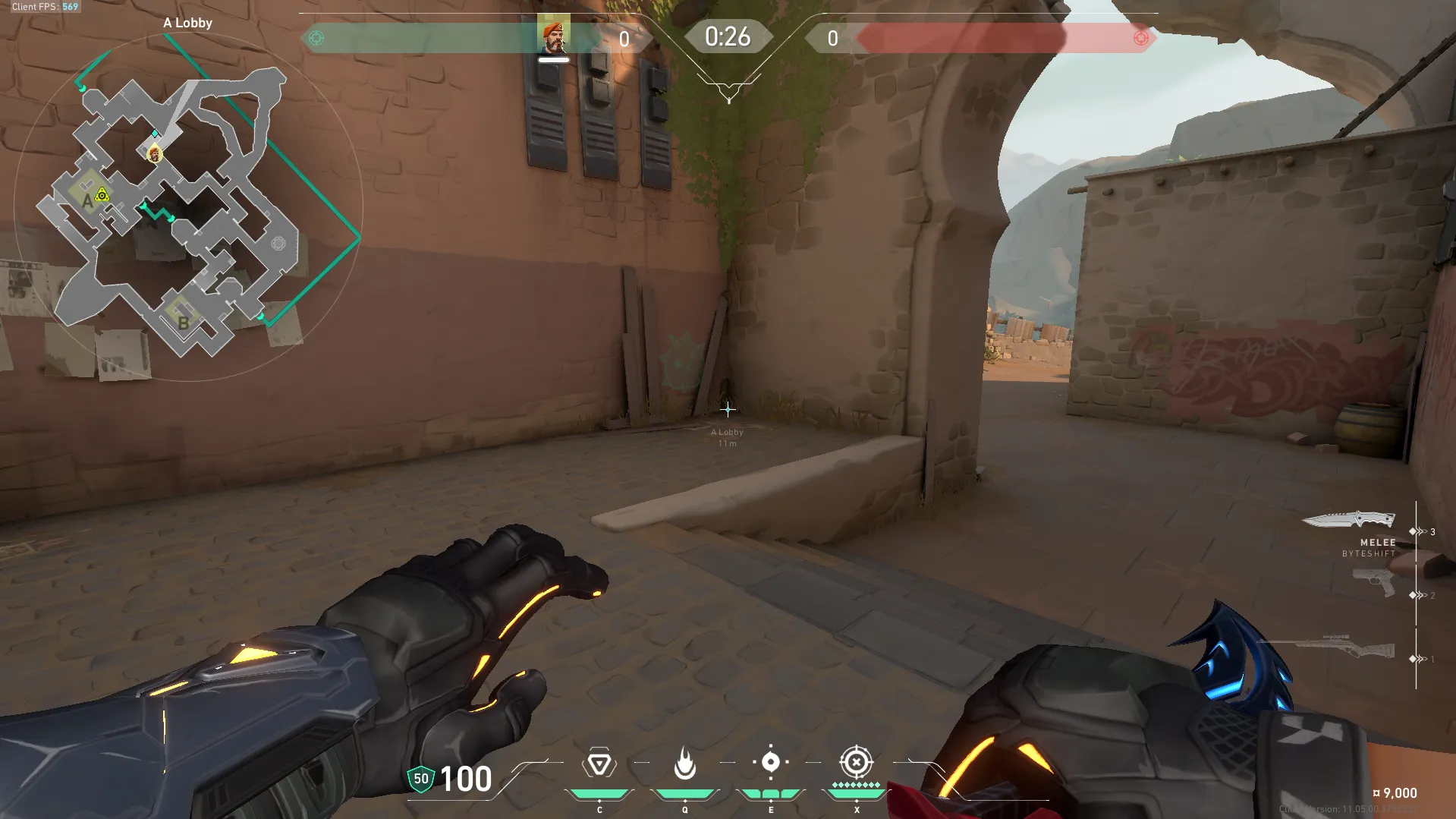 Brimstone Incendiary on Bind Attack Site A — step 1 of 3: Position — where to stand
