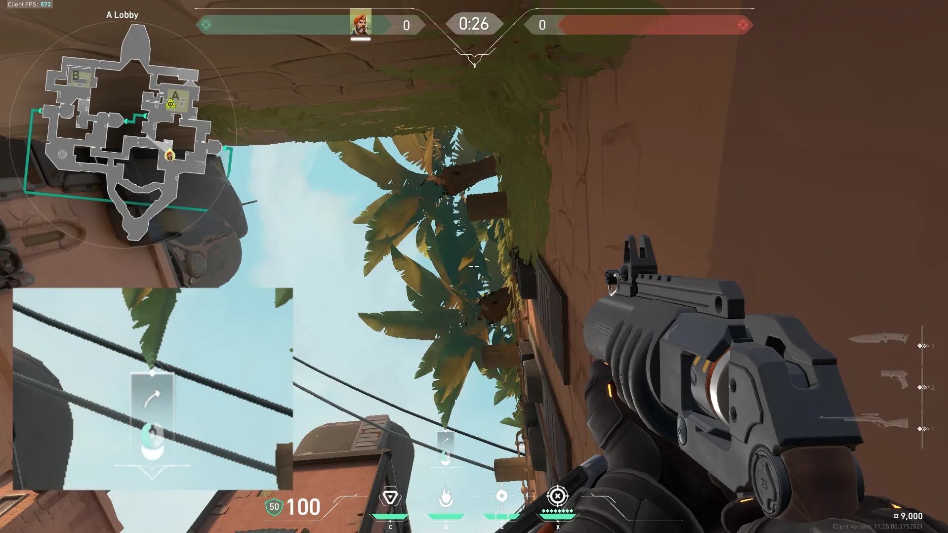 Brimstone Incendiary on Bind Attack Site A — step 2 of 3: Aim — line up the shot