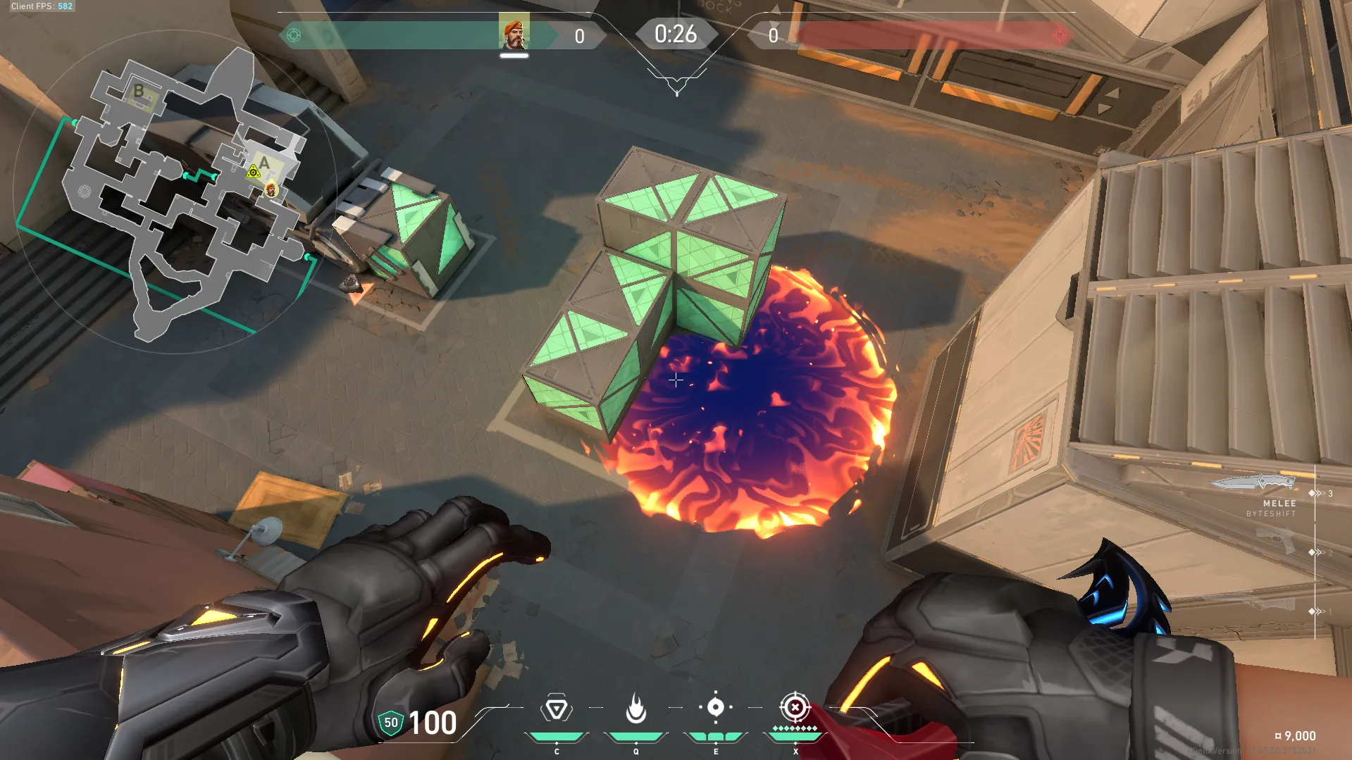 Brimstone Incendiary on Bind Attack Site A — step 3 of 3: Result