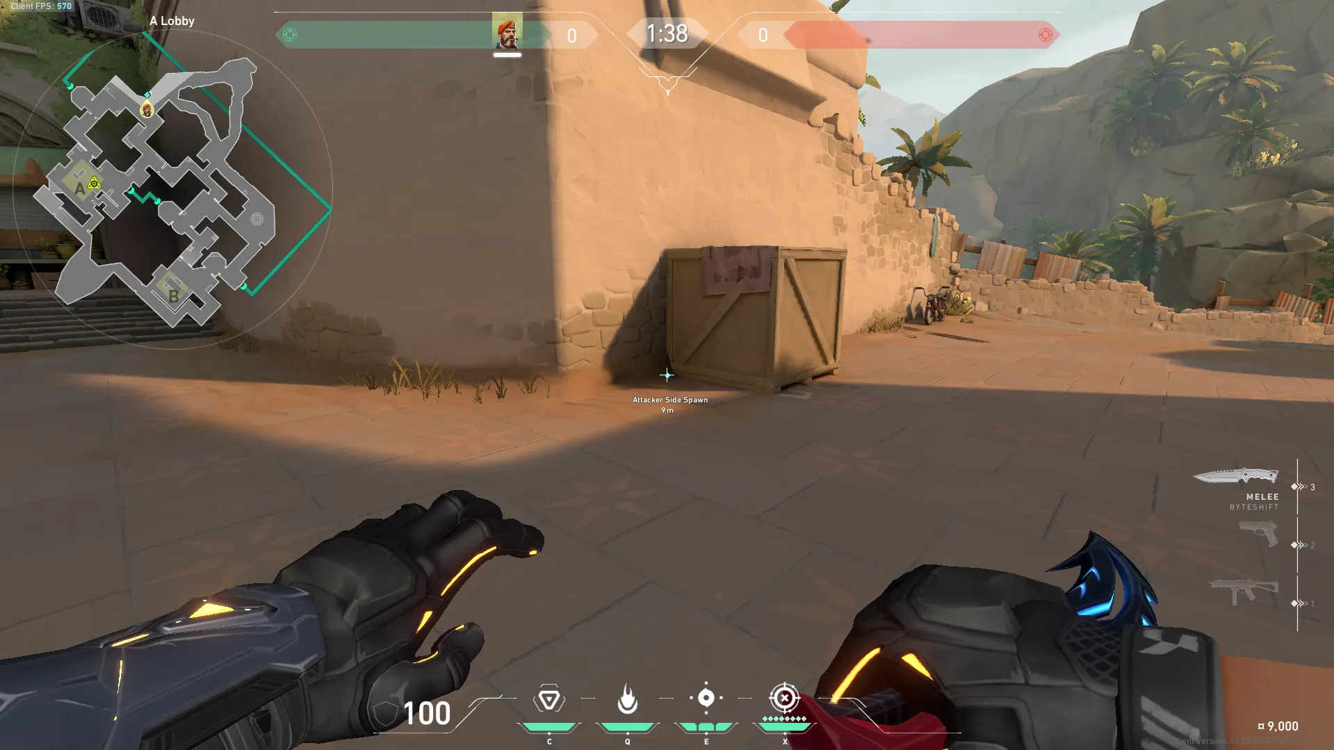 Brimstone Incendiary on Bind Attack Site A — step 1 of 3: Position — where to stand