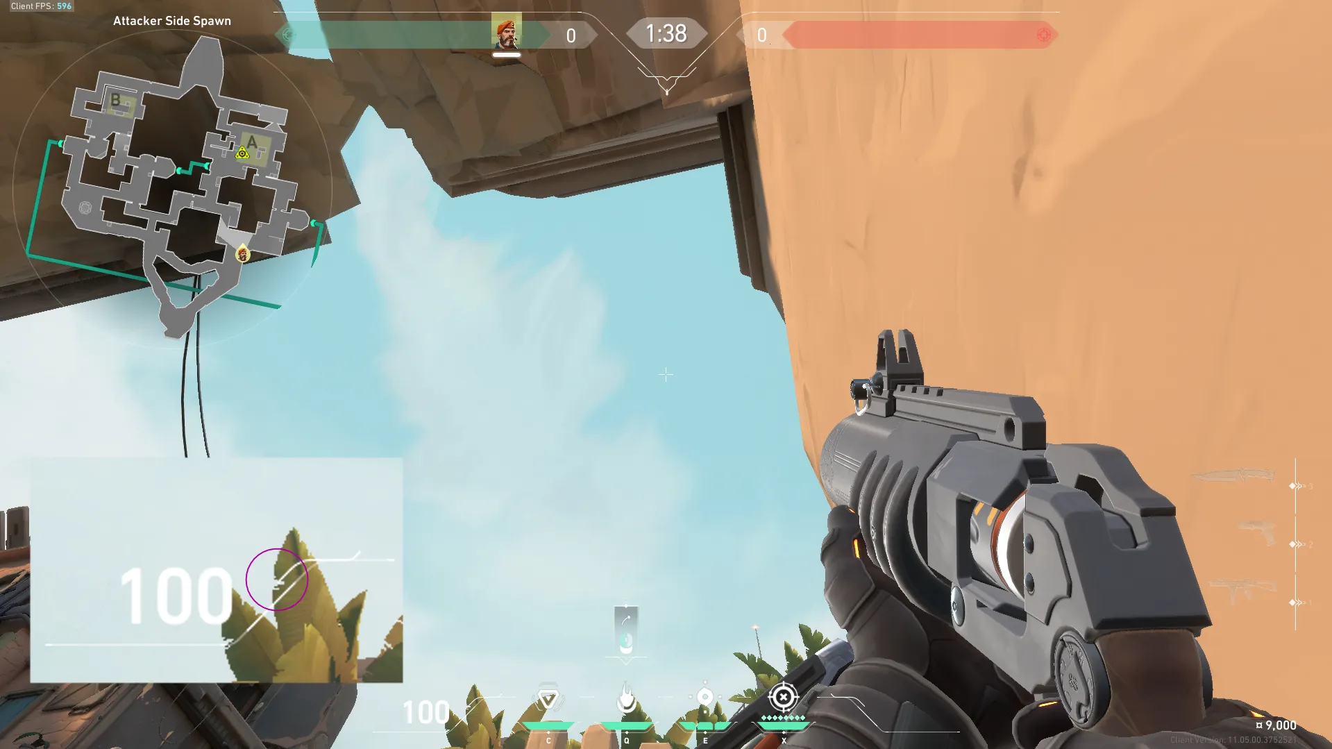 Brimstone Incendiary on Bind Attack Site A — step 2 of 3: Aim — line up the shot