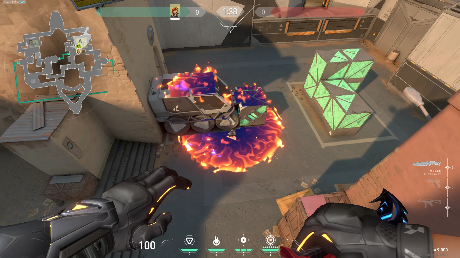 Brimstone Incendiary on Bind Attack Site A — step 3 of 3: Result
