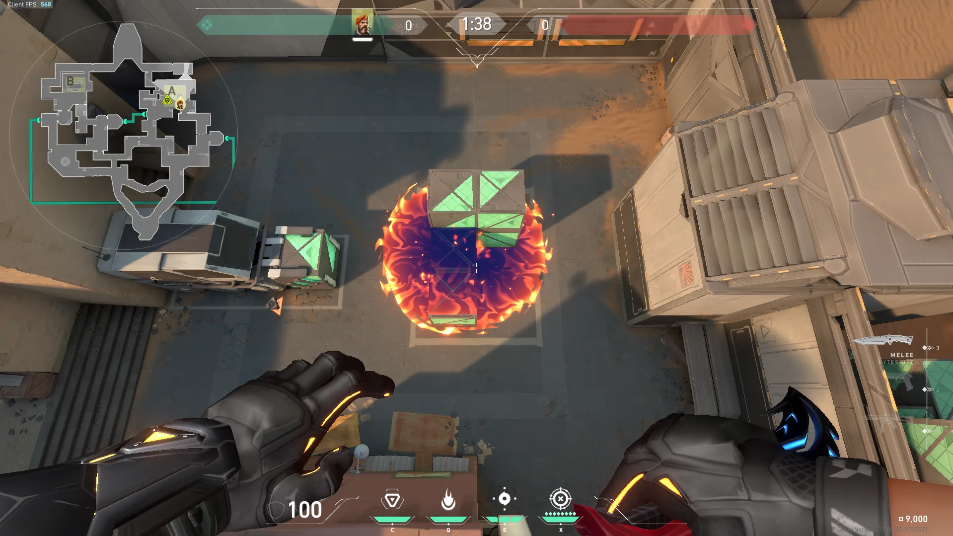 Brimstone Incendiary on Bind Attack Site A — step 3 of 3: Result